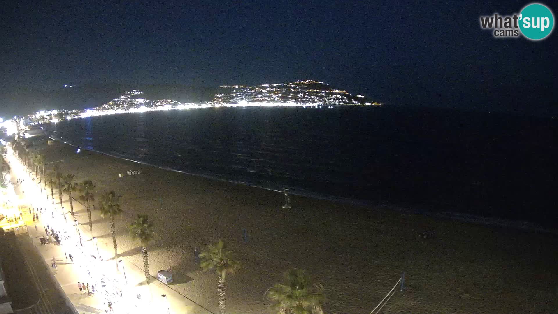 Live Roses Webcam Costa Brava beach view from MonteCarlo Hotel