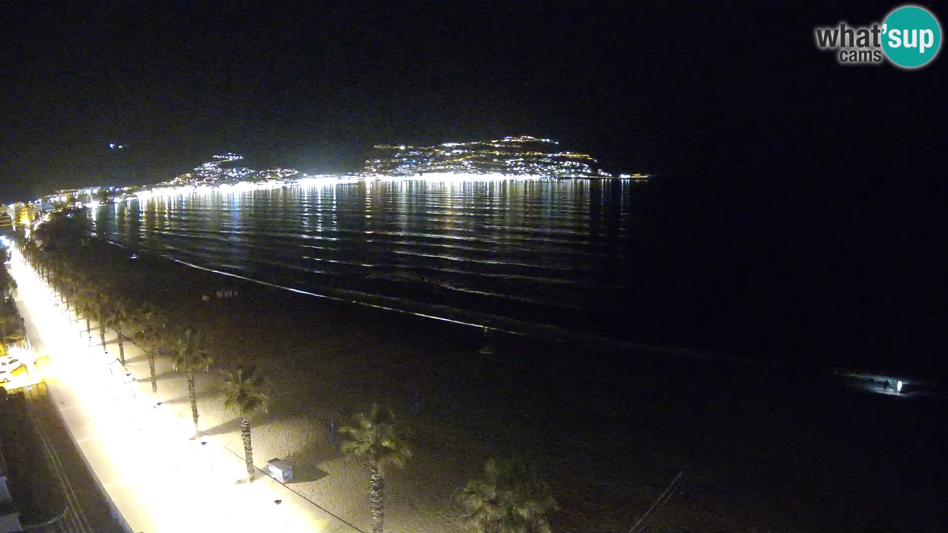 Live Roses Webcam Costa Brava beach view from MonteCarlo Hotel