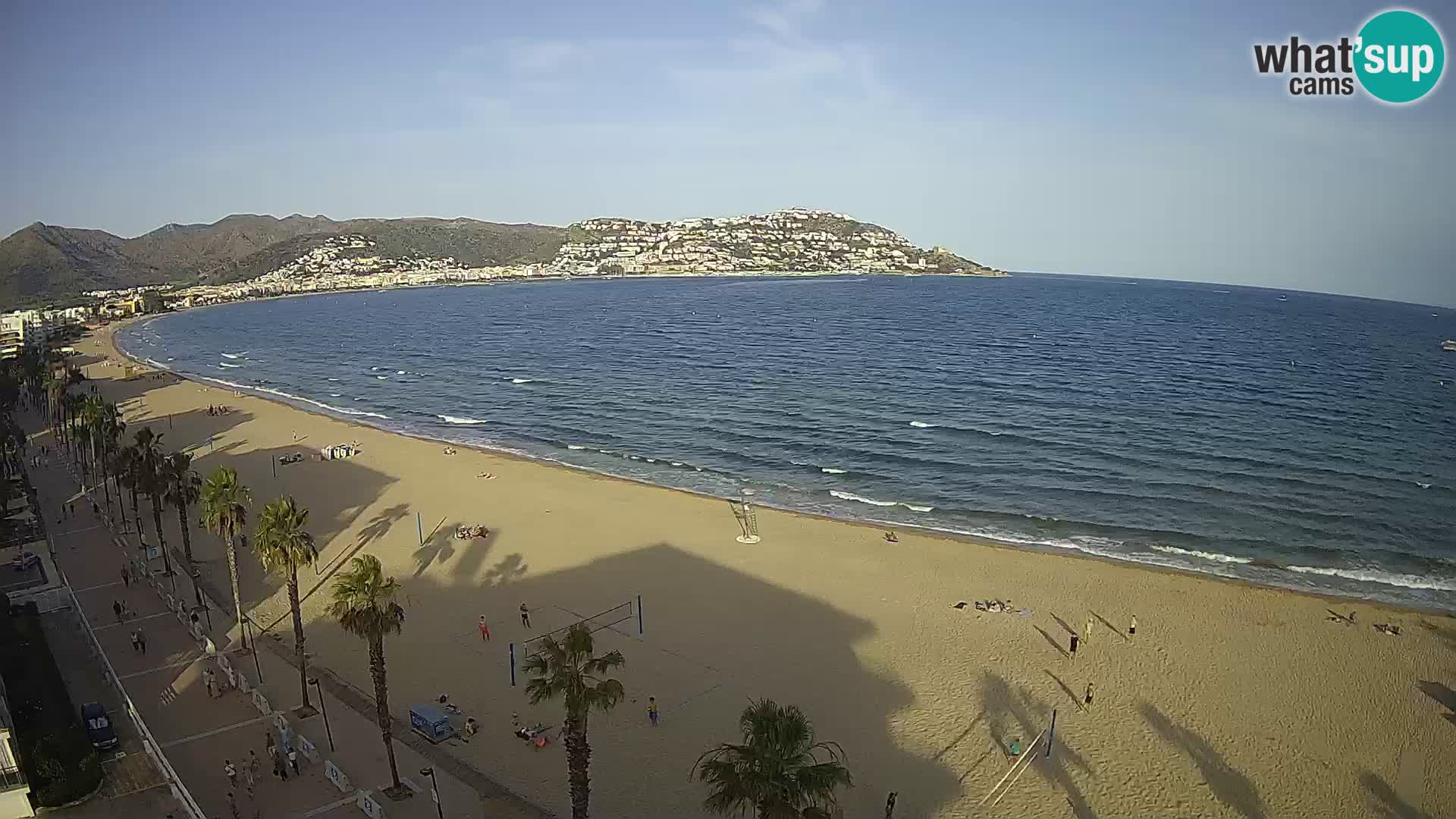 Live Roses Webcam Costa Brava beach view from MonteCarlo Hotel