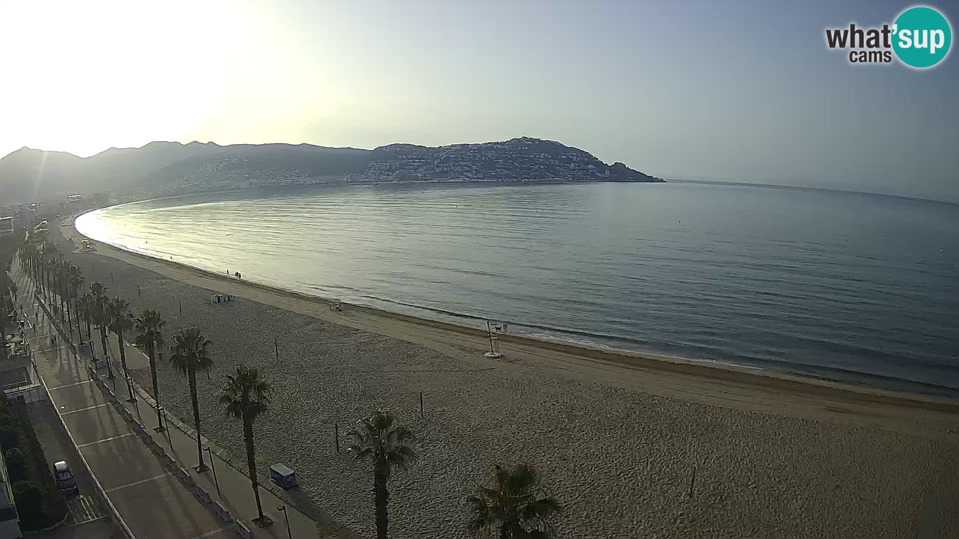 Live Roses Webcam Costa Brava beach view from MonteCarlo Hotel