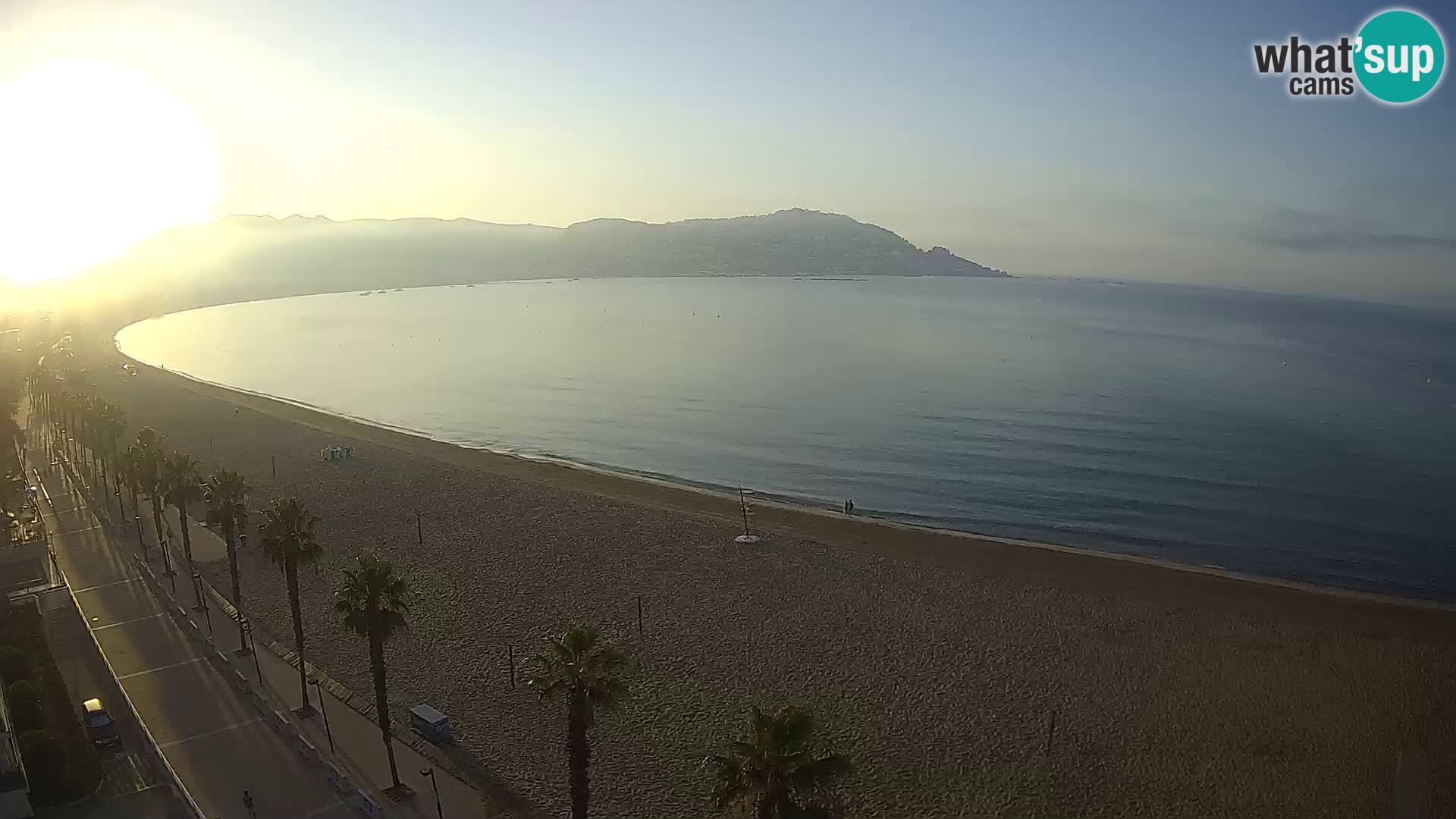 Live Roses Webcam Costa Brava beach view from MonteCarlo Hotel