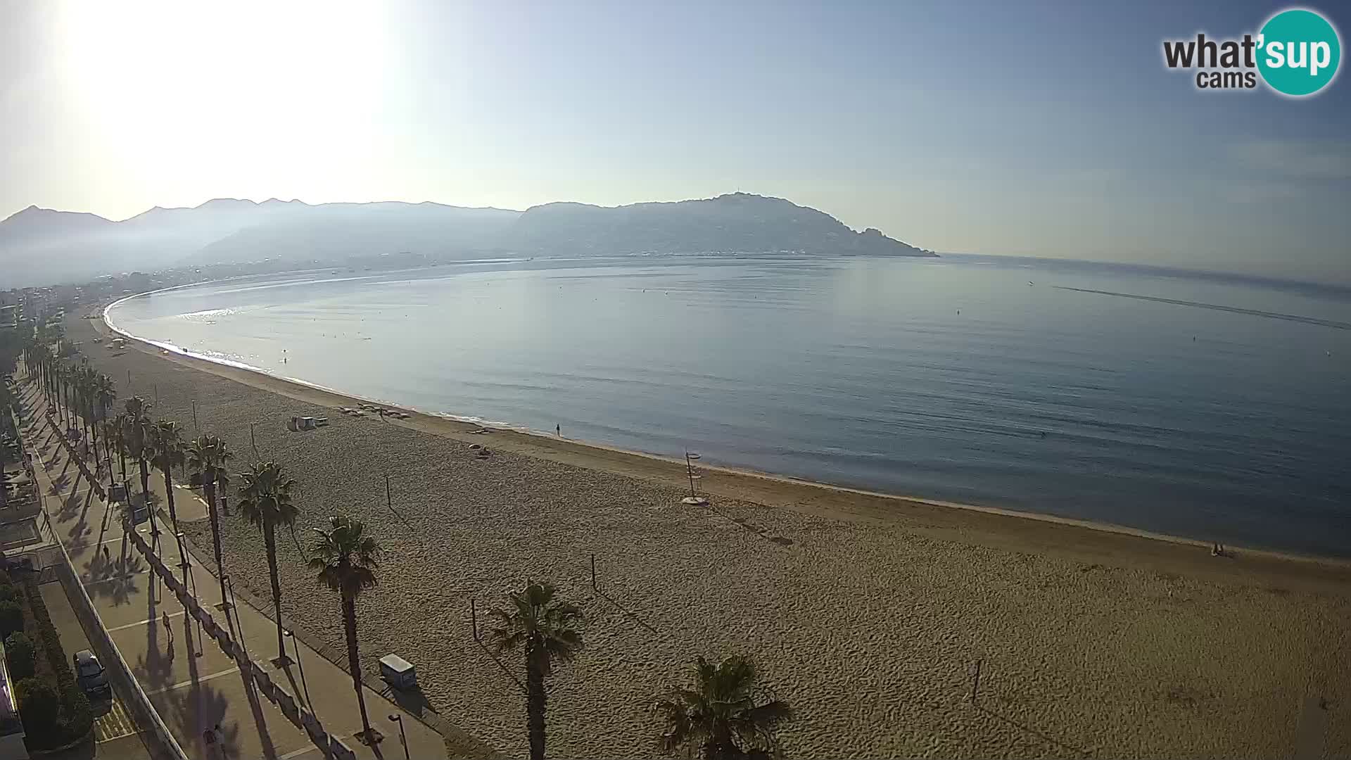 Live Roses Webcam Costa Brava beach view from MonteCarlo Hotel