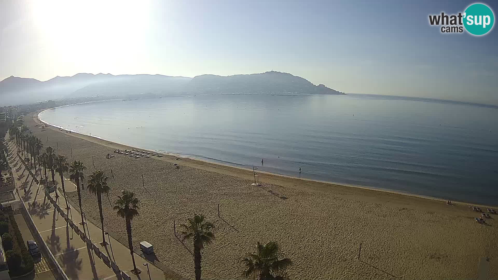 Live Roses Webcam Costa Brava beach view from MonteCarlo Hotel