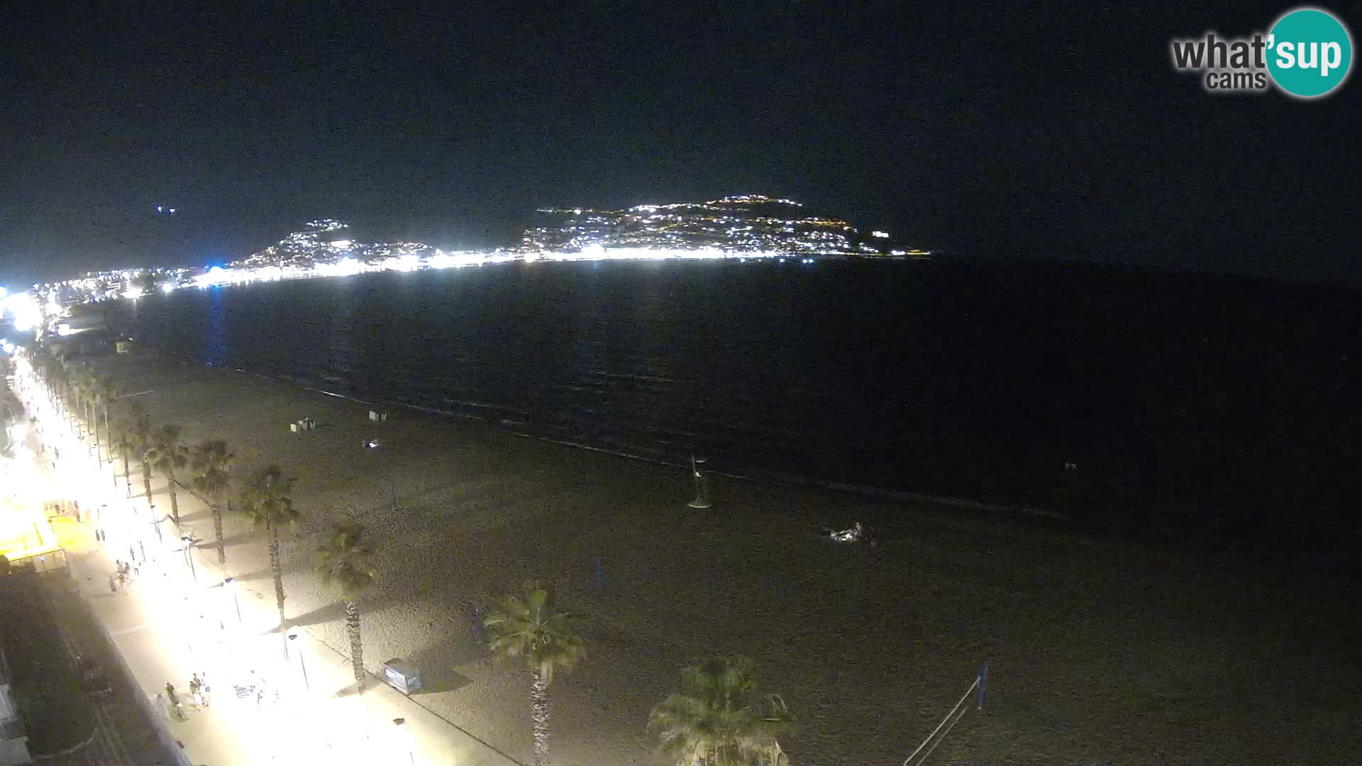 Live Roses Webcam Costa Brava beach view from MonteCarlo Hotel