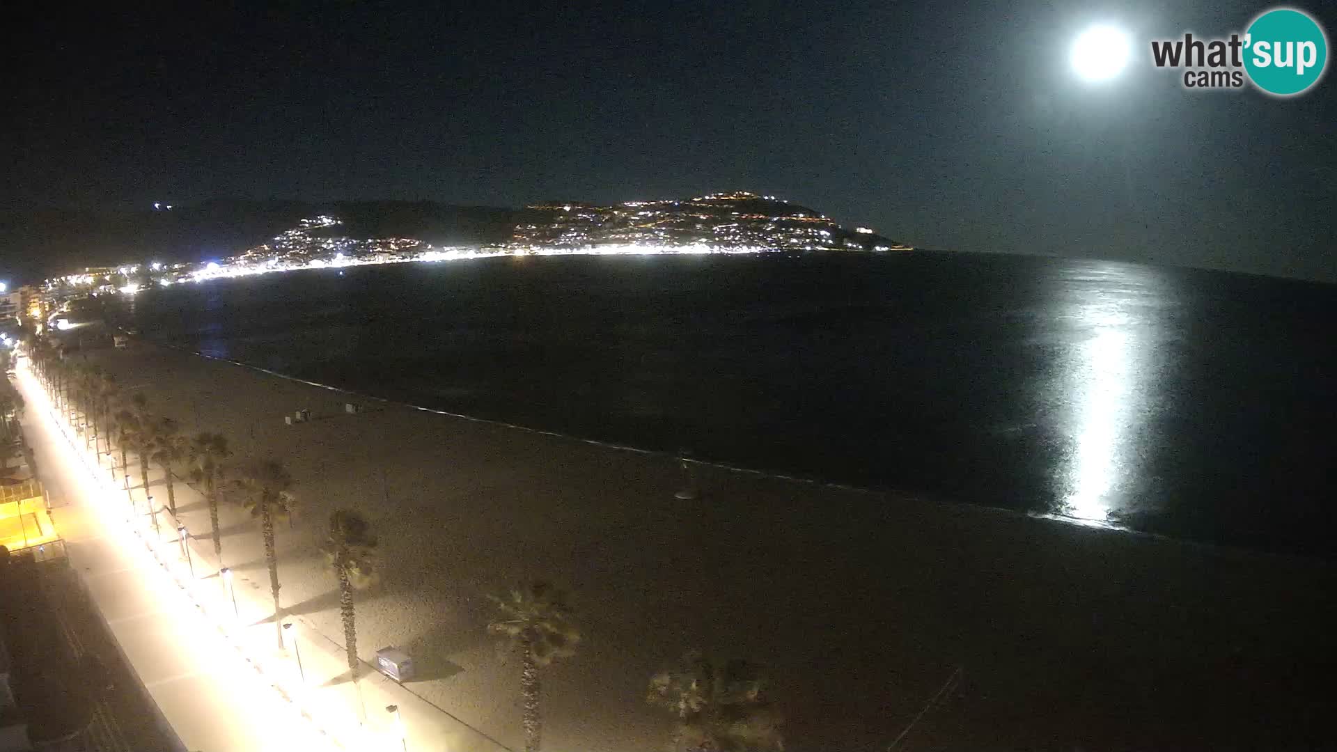 Live Roses Webcam Costa Brava beach view from MonteCarlo Hotel