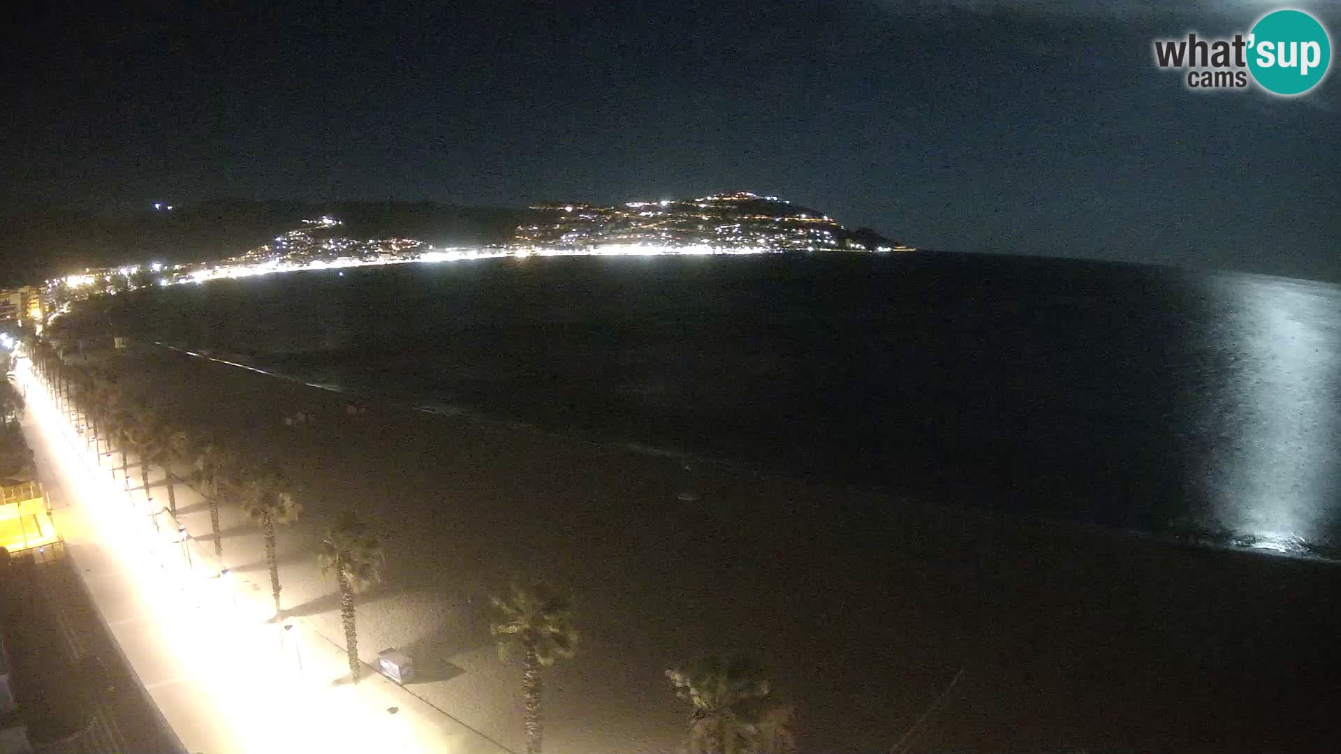 Live Roses Webcam Costa Brava beach view from MonteCarlo Hotel