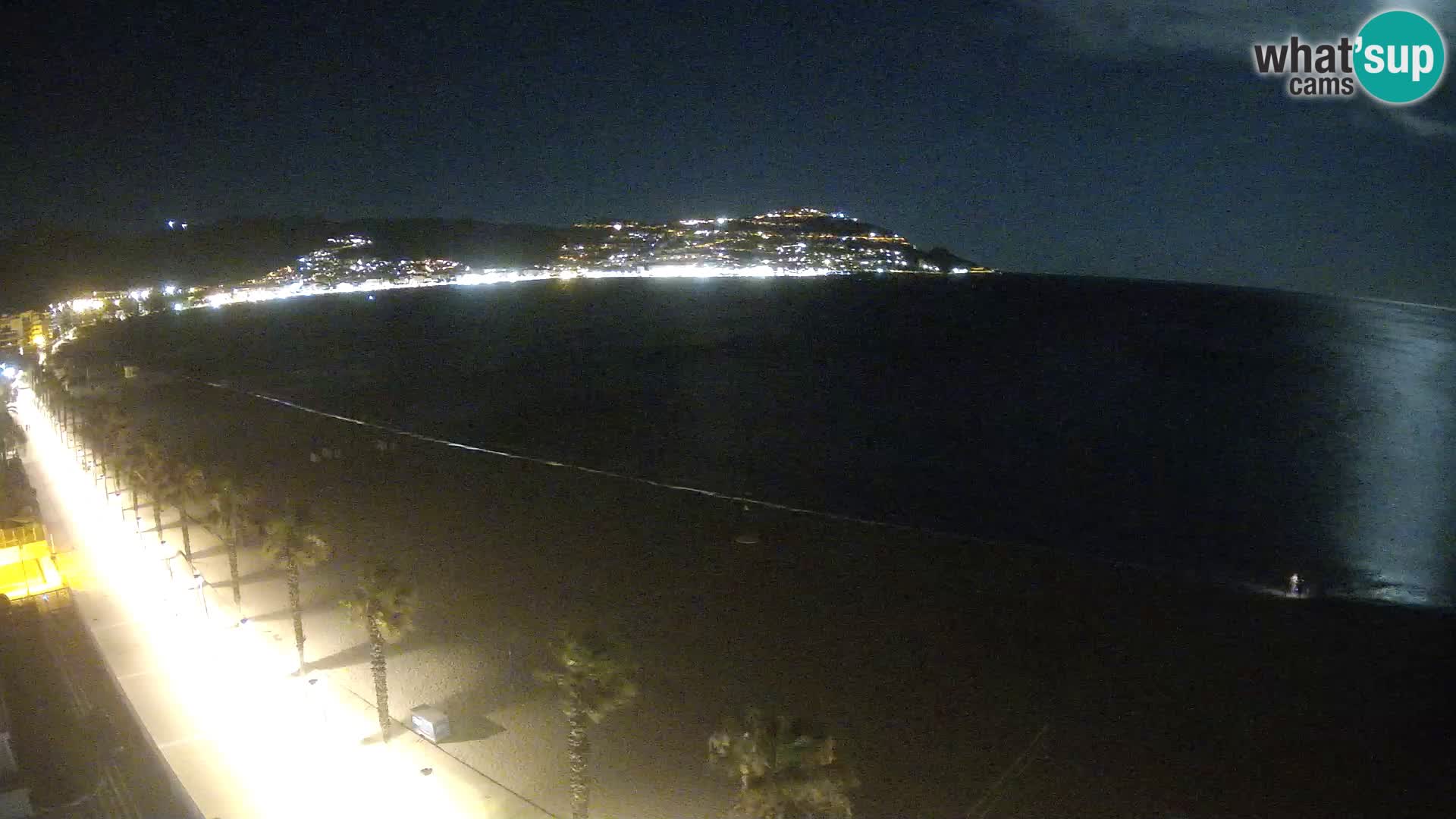 Live Roses Webcam Costa Brava beach view from MonteCarlo Hotel