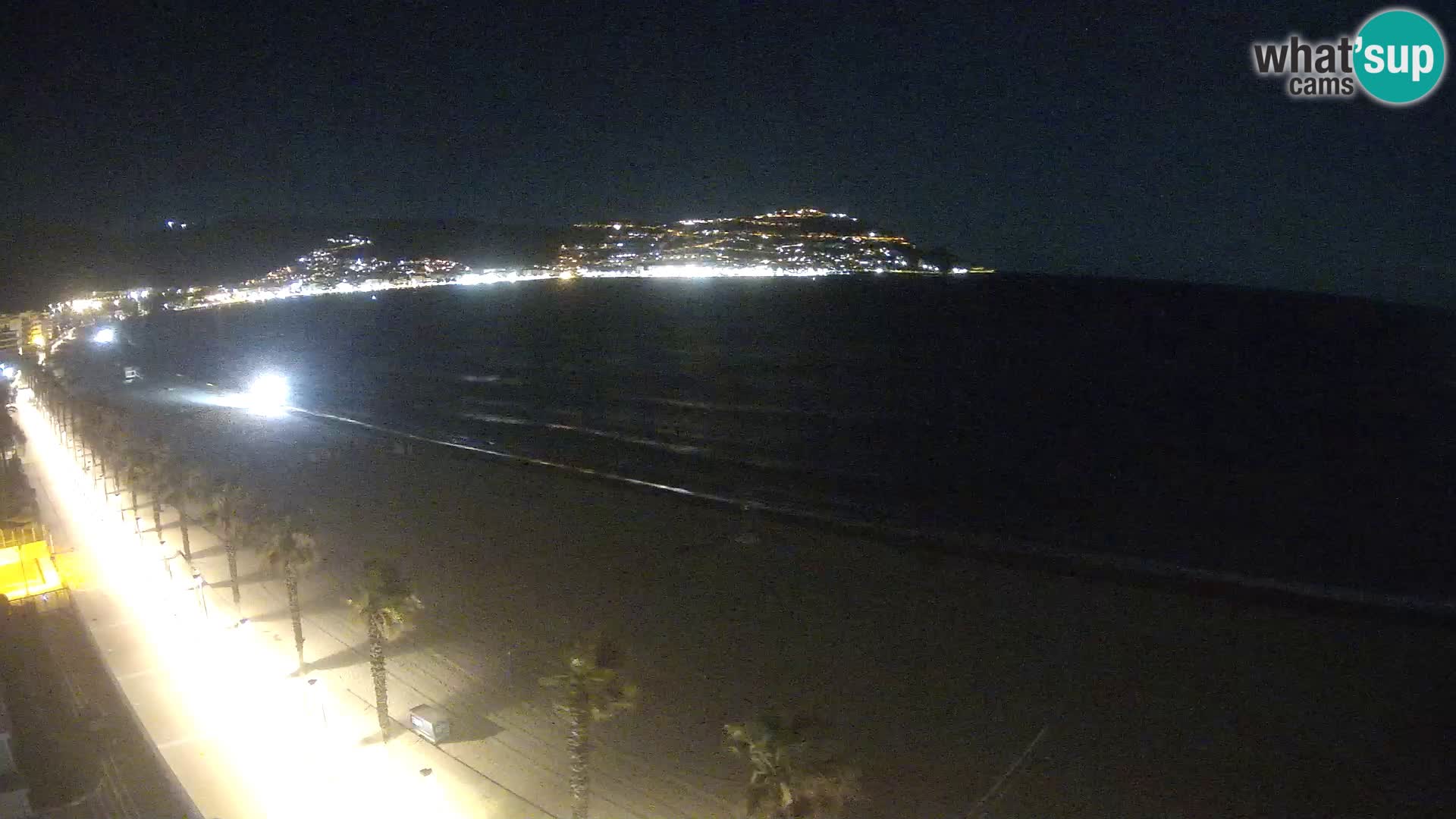 Live Roses Webcam Costa Brava beach view from MonteCarlo Hotel