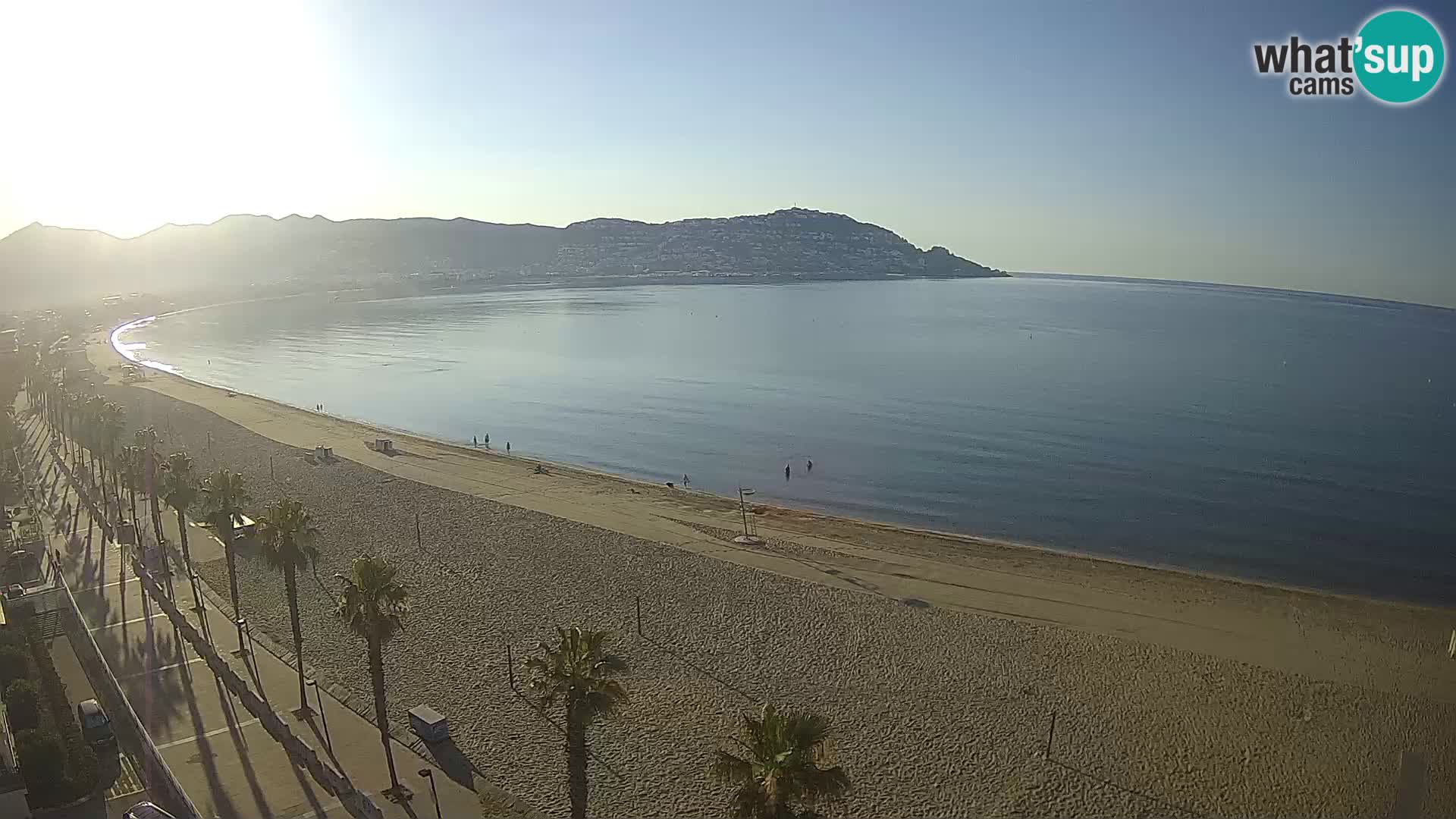 Live Roses Webcam Costa Brava beach view from MonteCarlo Hotel