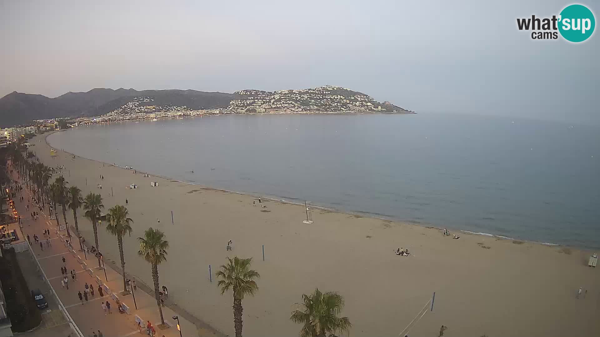 Live Roses Webcam Costa Brava beach view from MonteCarlo Hotel