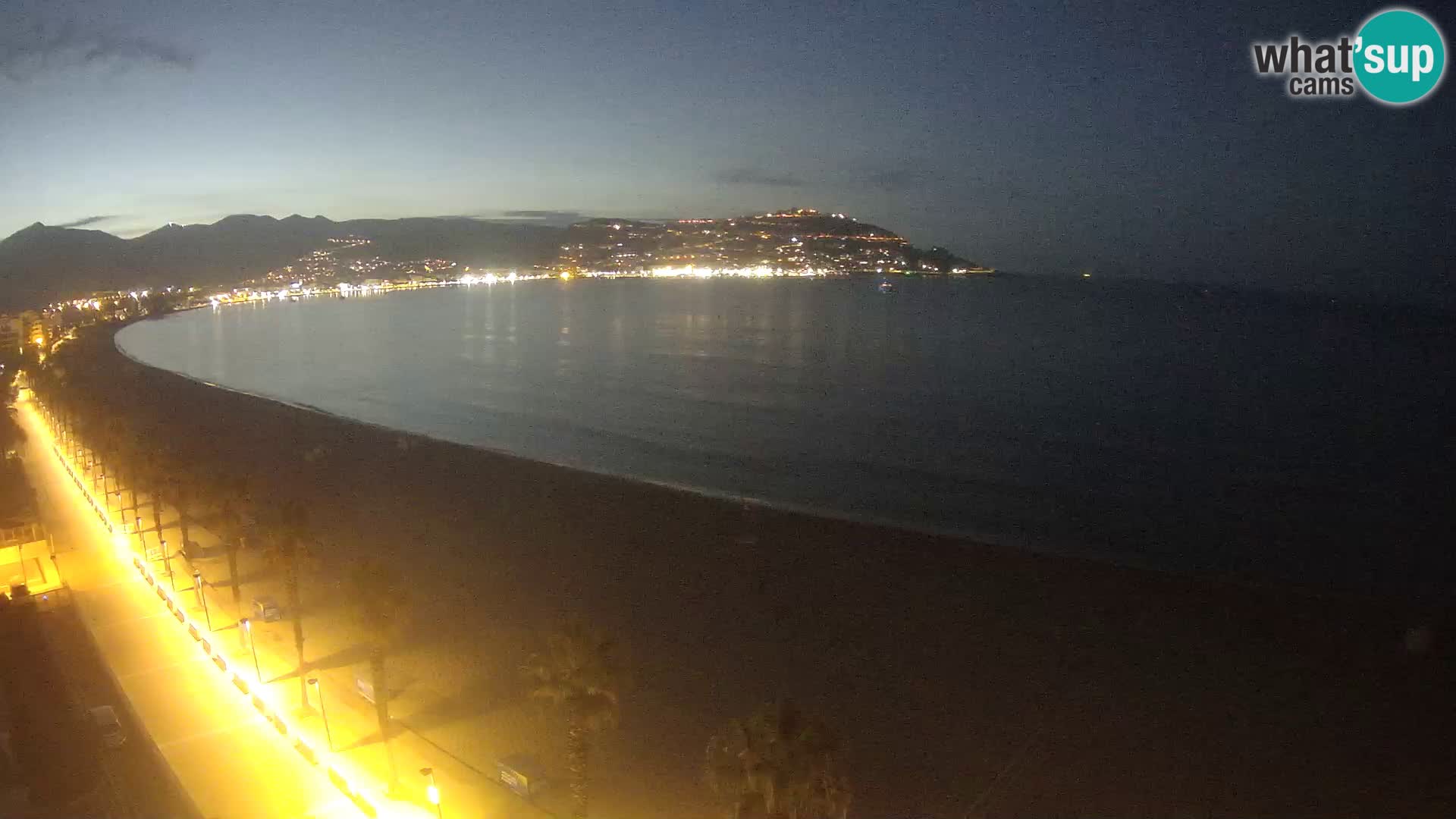 Live Roses Webcam Costa Brava beach view from MonteCarlo Hotel