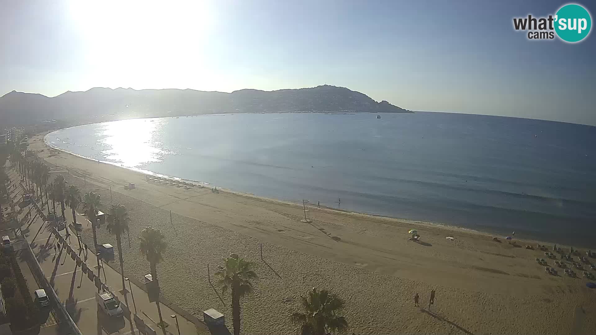 Live Roses Webcam Costa Brava beach view from MonteCarlo Hotel