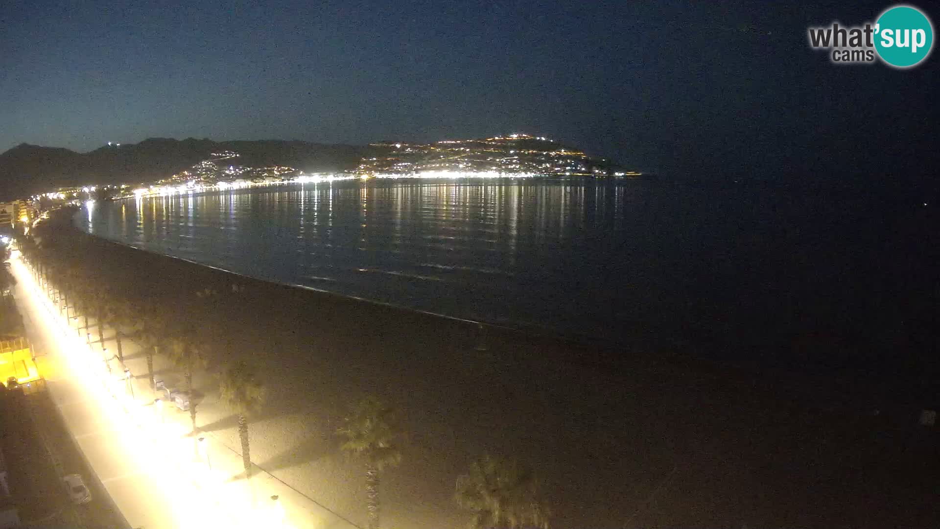 Live Roses Webcam Costa Brava beach view from MonteCarlo Hotel