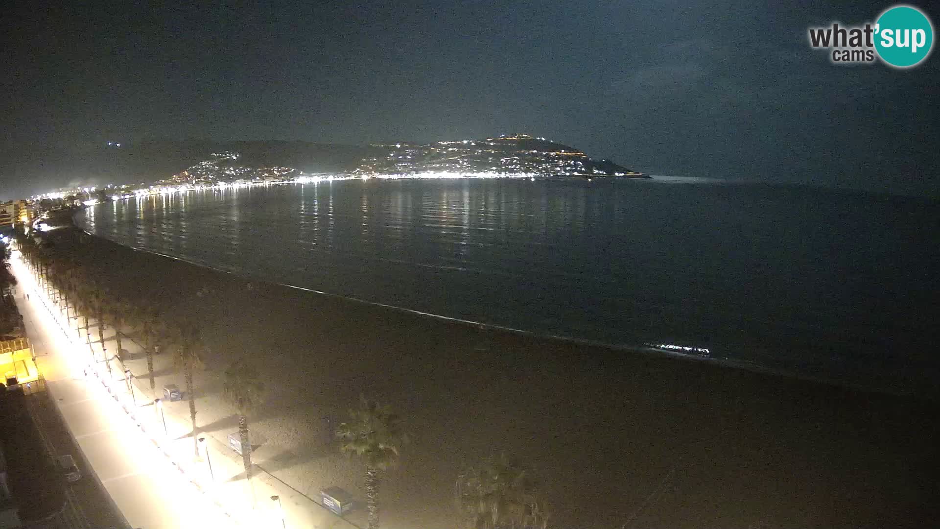 Live Roses Webcam Costa Brava beach view from MonteCarlo Hotel