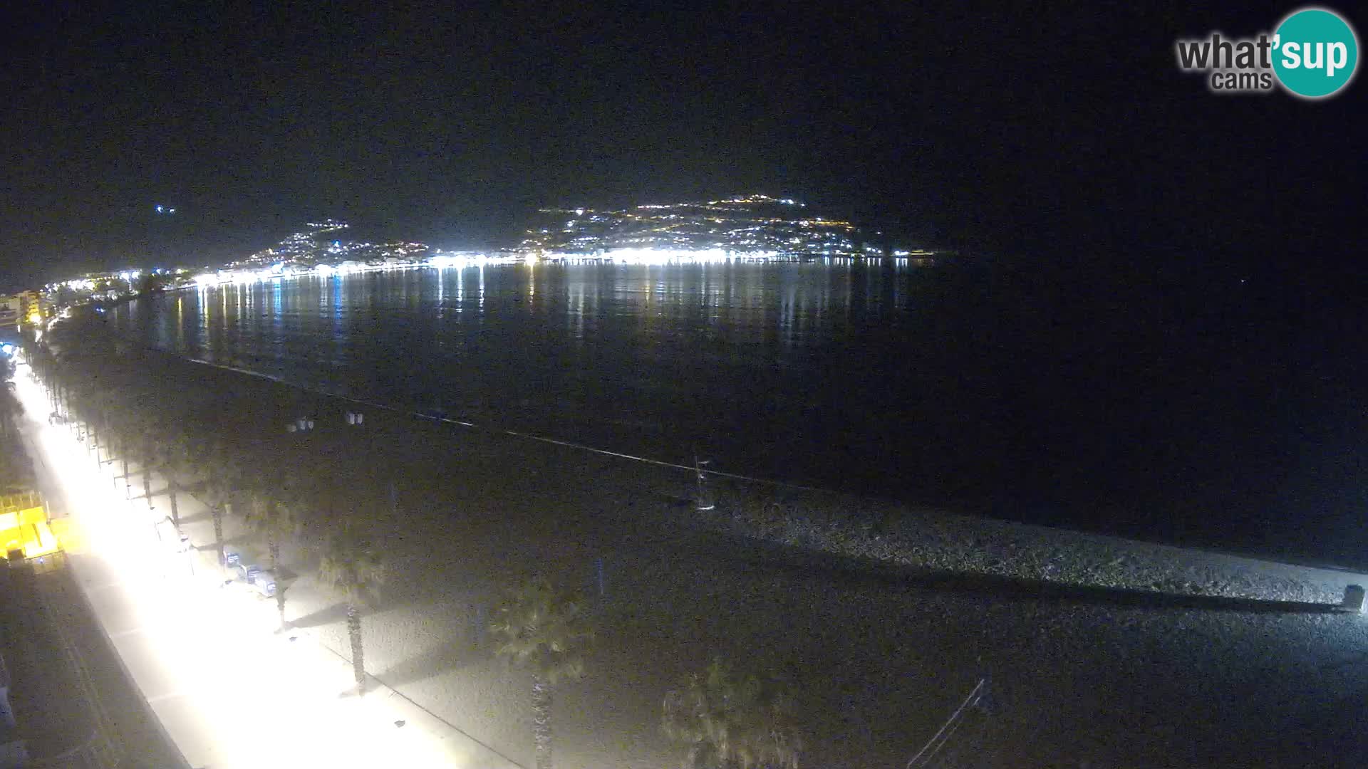 Live Roses Webcam Costa Brava beach view from MonteCarlo Hotel