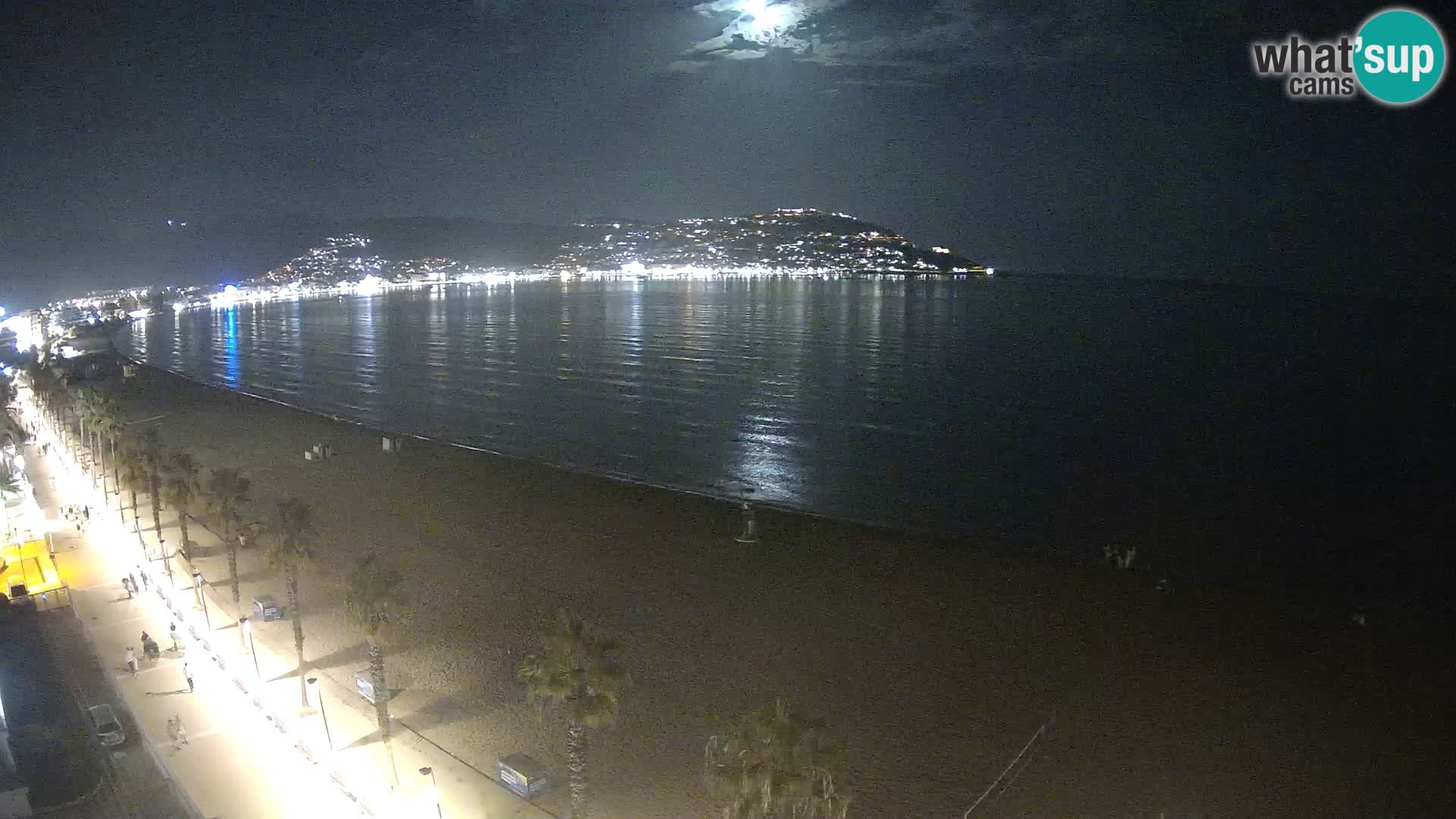 Live Roses Webcam Costa Brava beach view from MonteCarlo Hotel