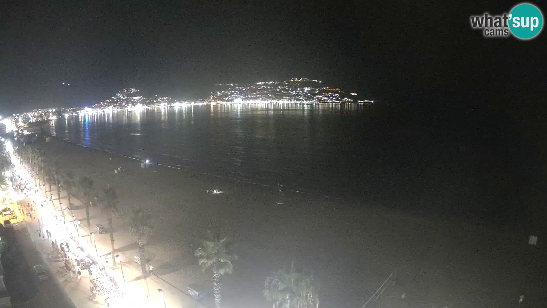 Live Roses Webcam Costa Brava beach view from MonteCarlo Hotel