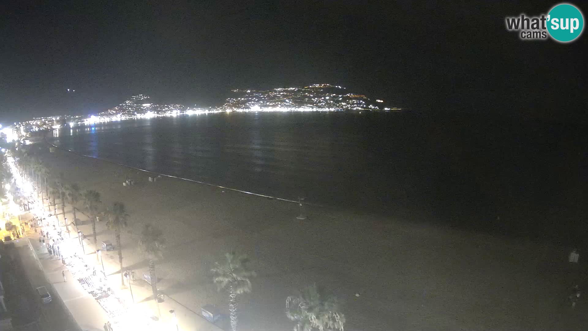 Live Roses Webcam Costa Brava beach view from MonteCarlo Hotel
