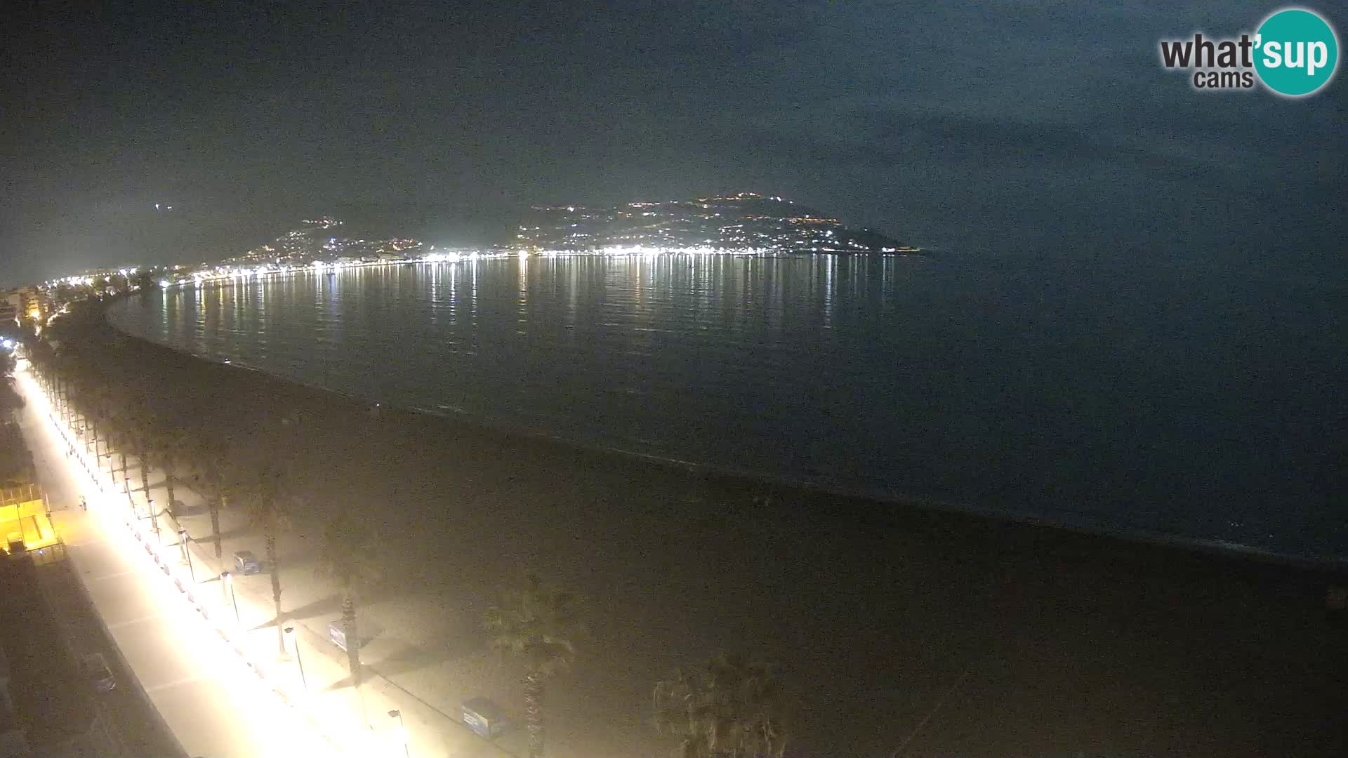 Live Roses Webcam Costa Brava beach view from MonteCarlo Hotel