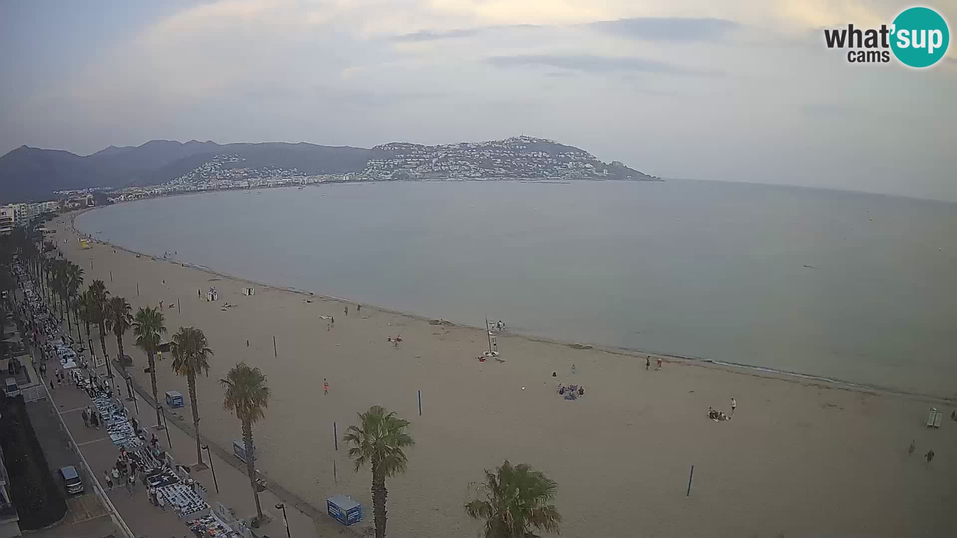 Live Roses Webcam Costa Brava beach view from MonteCarlo Hotel