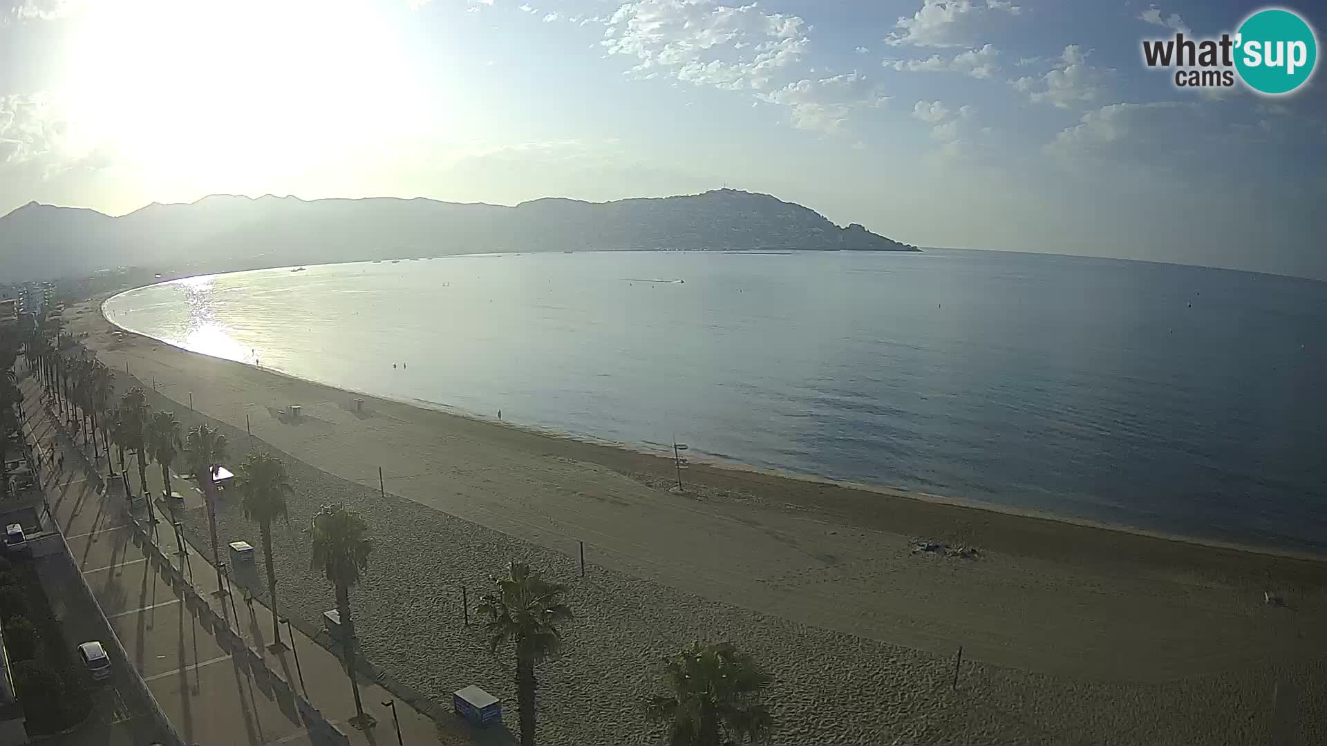 Live Roses Webcam Costa Brava beach view from MonteCarlo Hotel