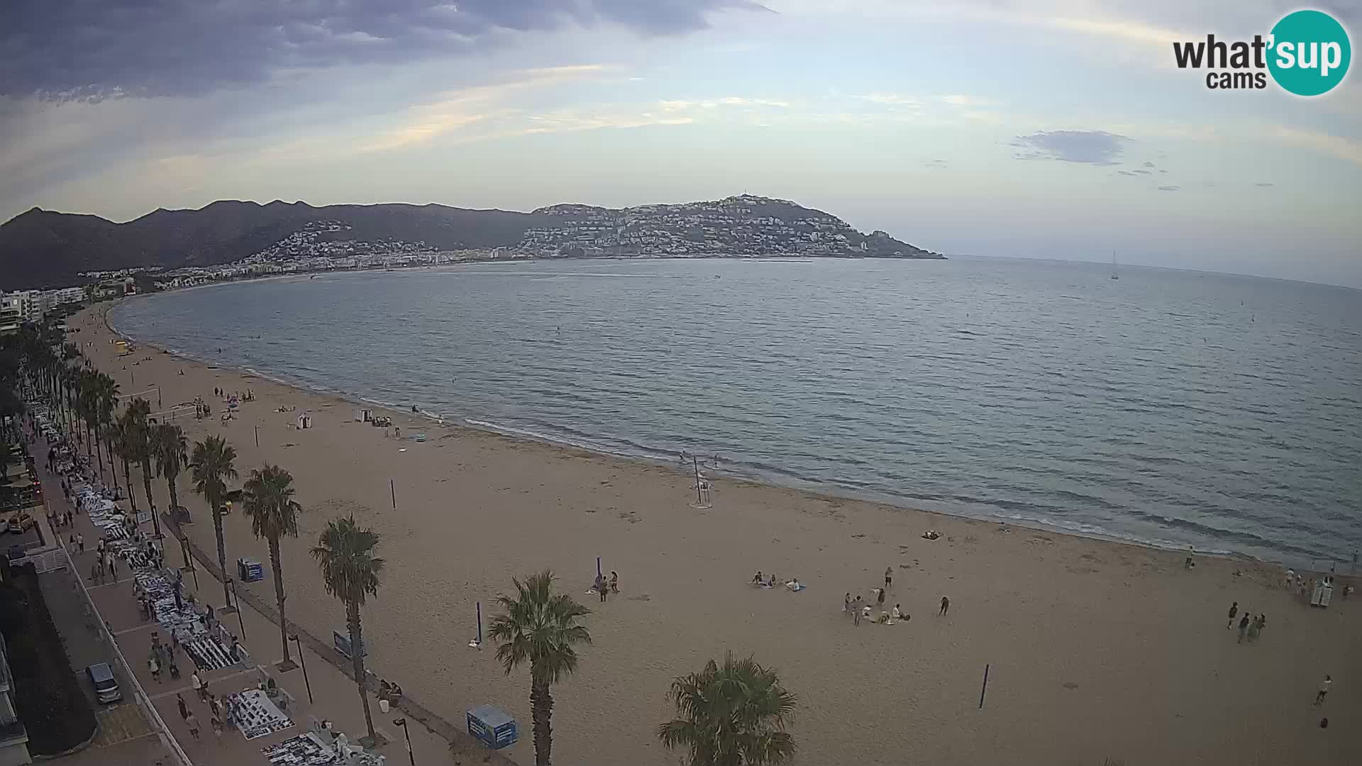 Live Roses Webcam Costa Brava beach view from MonteCarlo Hotel