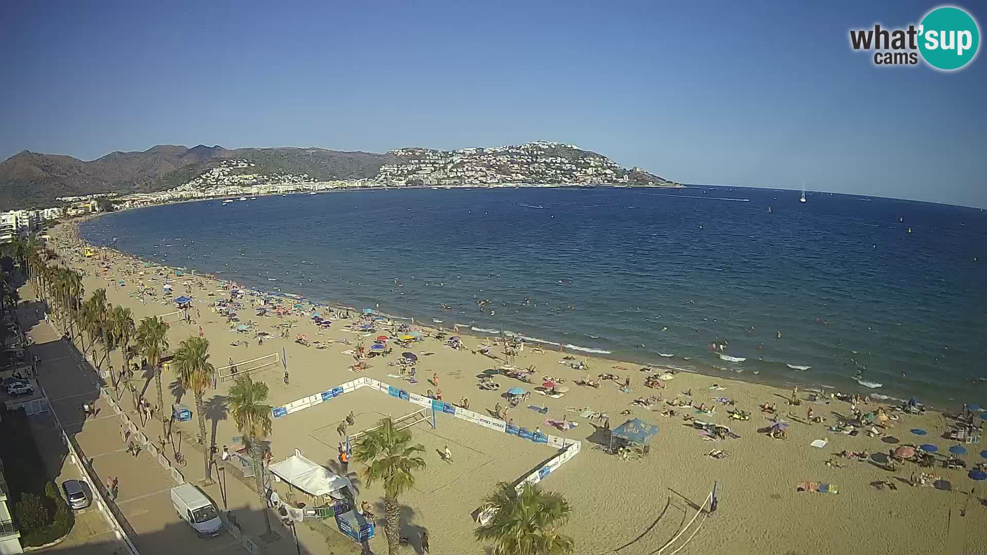 Webcam Costa Brava Roses Strand – Montecarlo Hotel livecam Spanien