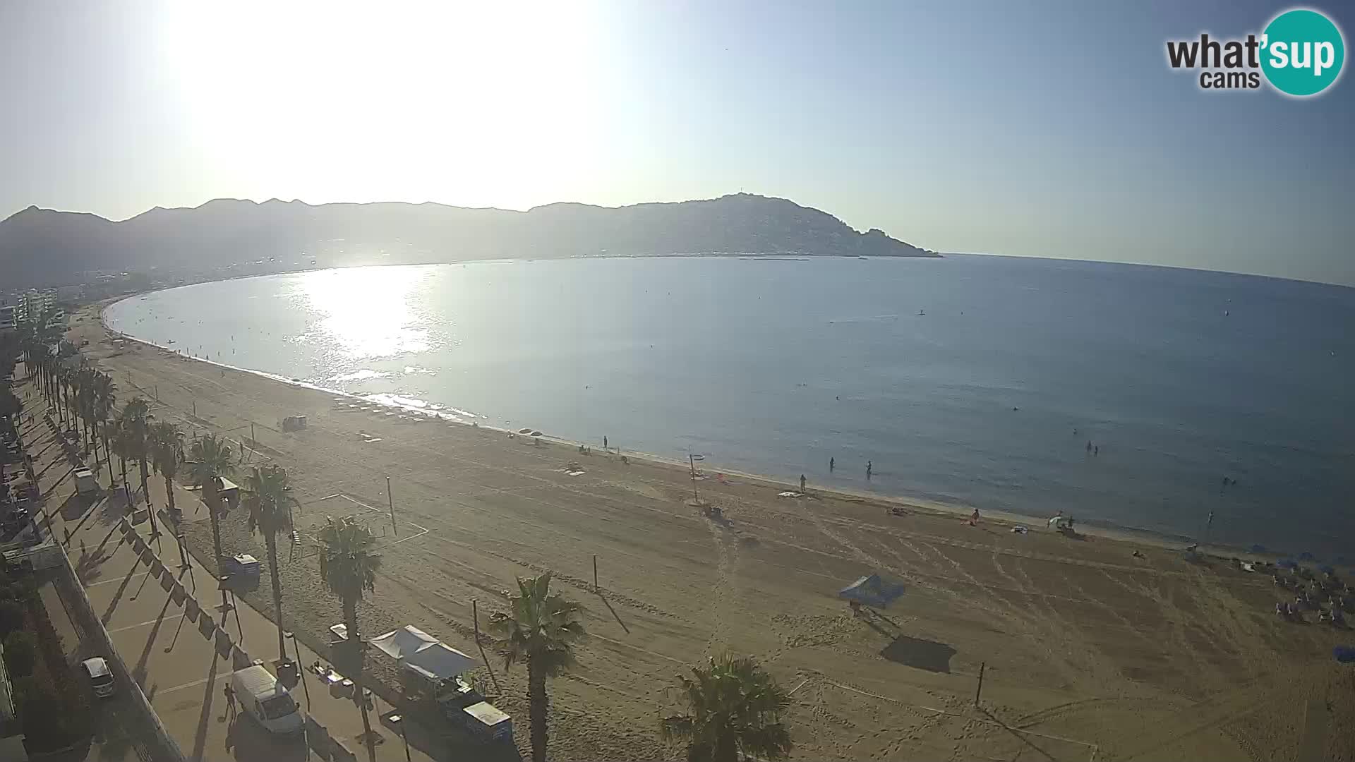 Live Roses Webcam Costa Brava beach view from MonteCarlo Hotel
