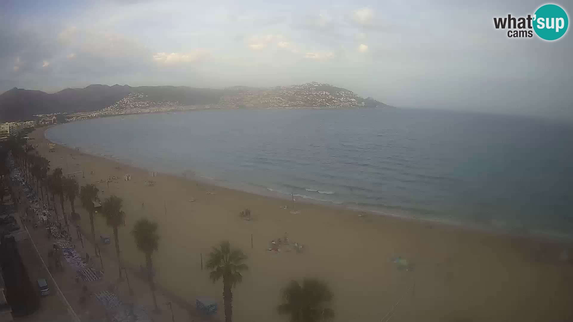 Live Roses Webcam Costa Brava beach view from MonteCarlo Hotel