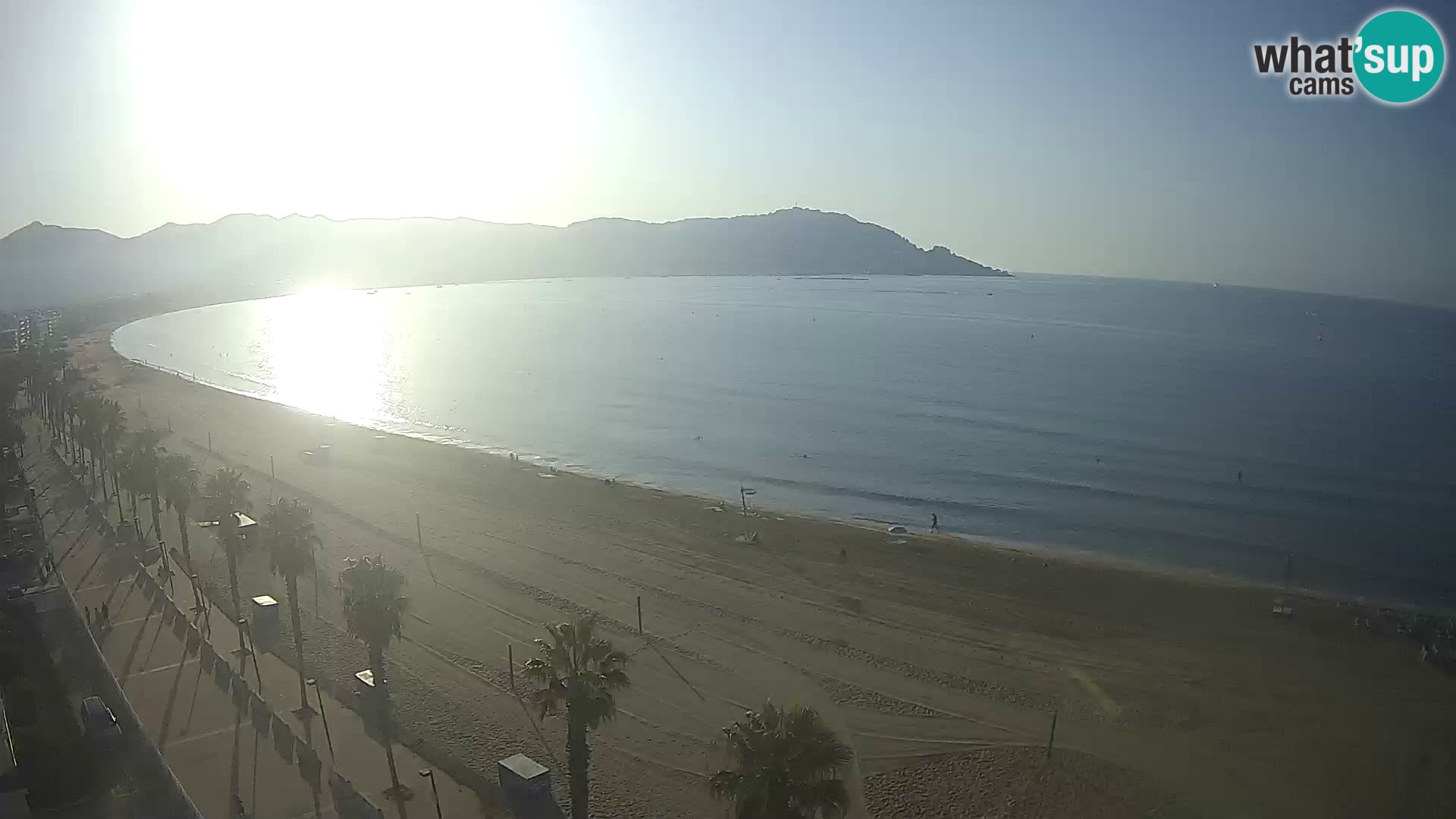 Live Roses Webcam Costa Brava beach view from MonteCarlo Hotel