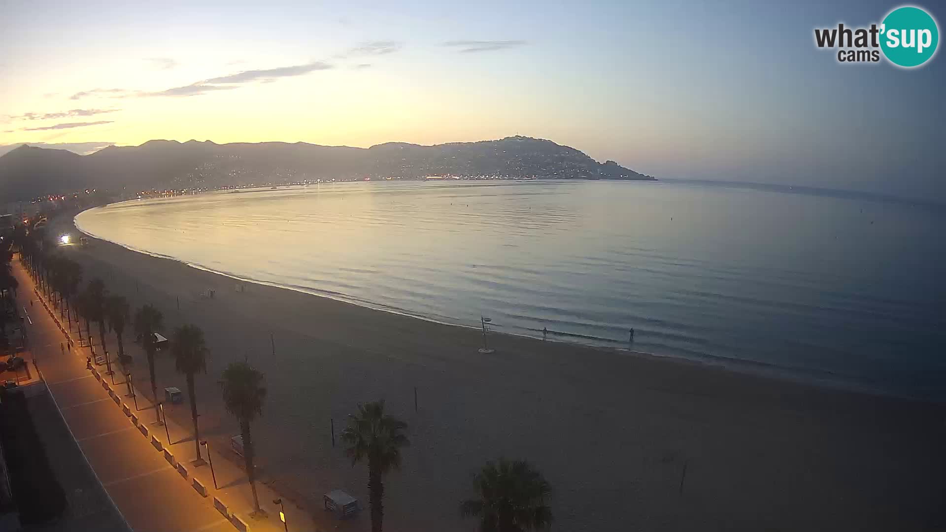 Live Roses Webcam Costa Brava beach view from MonteCarlo Hotel