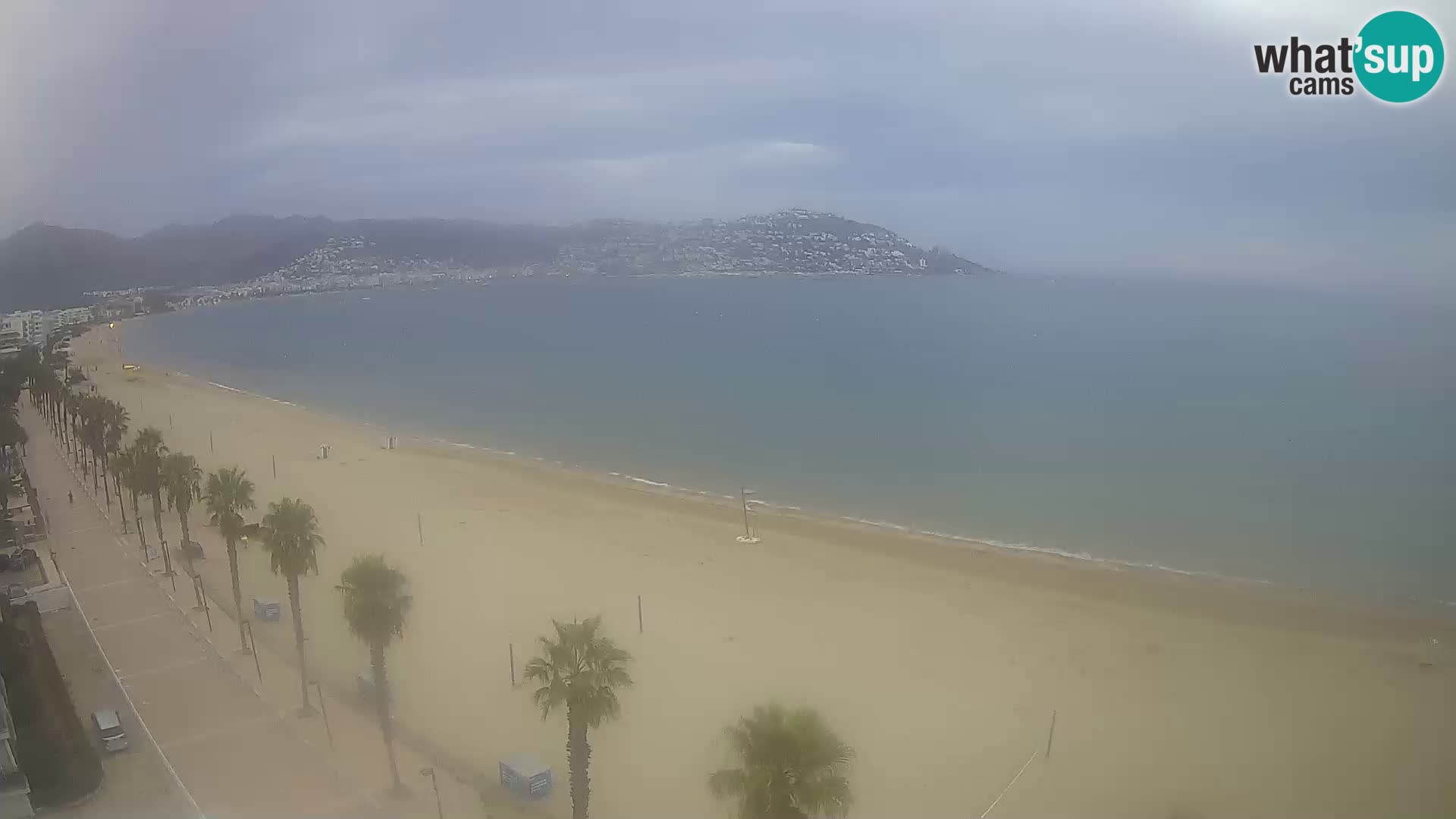 Live Roses Webcam Costa Brava beach view from MonteCarlo Hotel