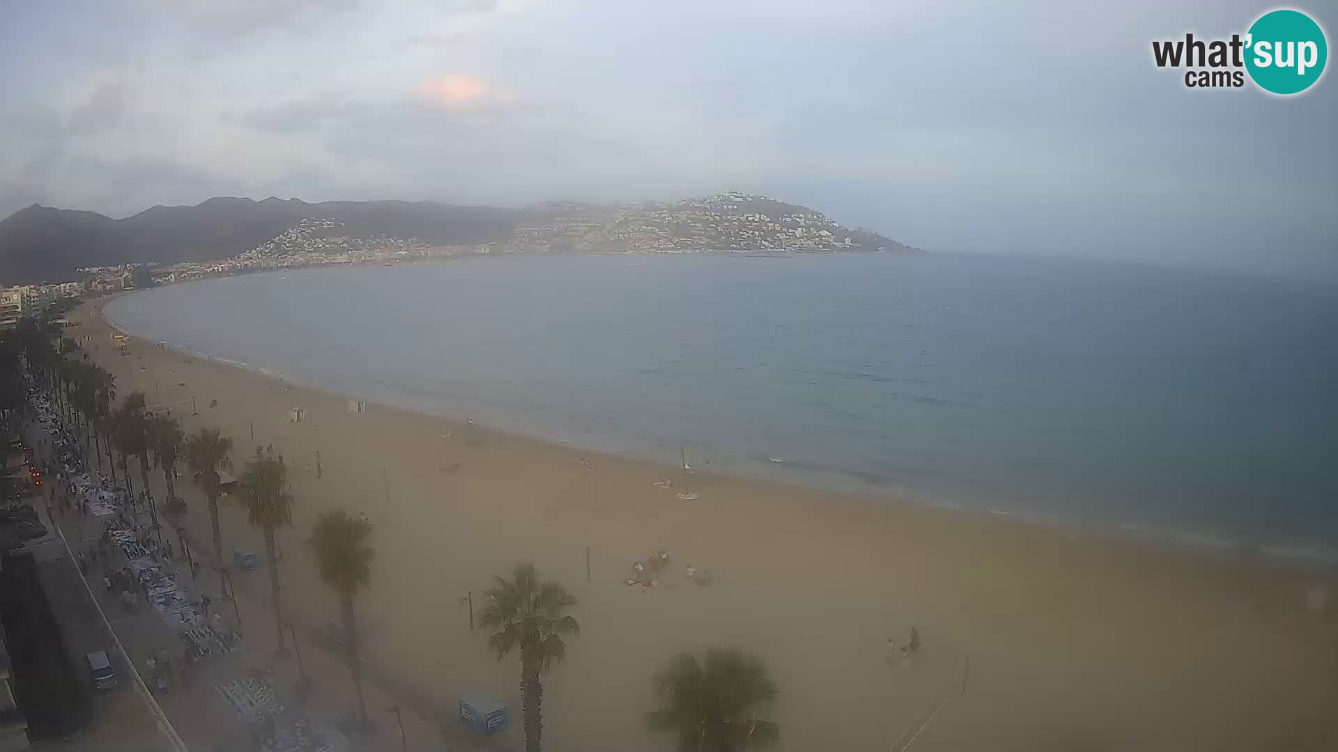 Live Roses Webcam Costa Brava beach view from MonteCarlo Hotel