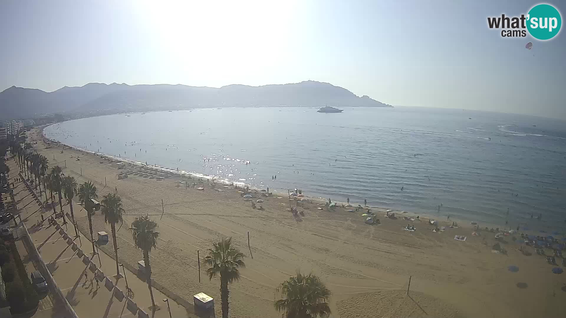 Live Roses Webcam Costa Brava beach view from MonteCarlo Hotel
