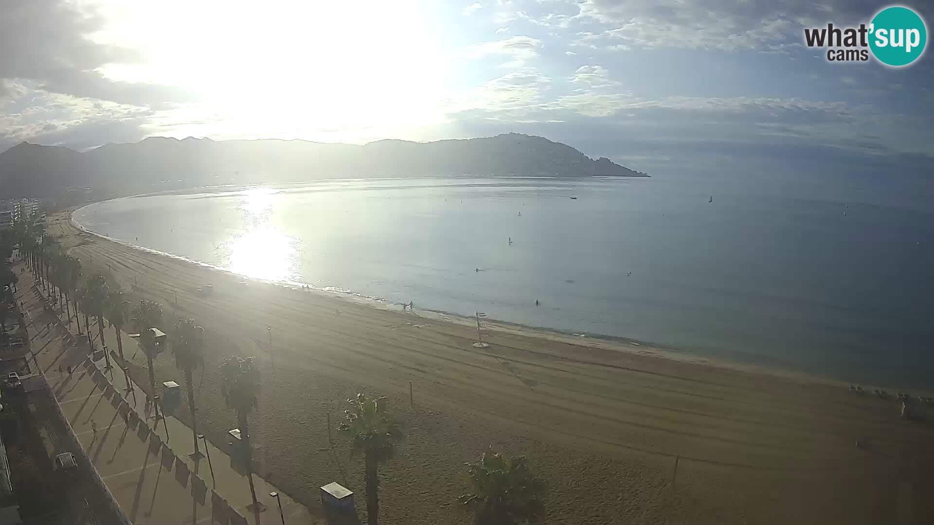 Live Roses Webcam Costa Brava beach view from MonteCarlo Hotel