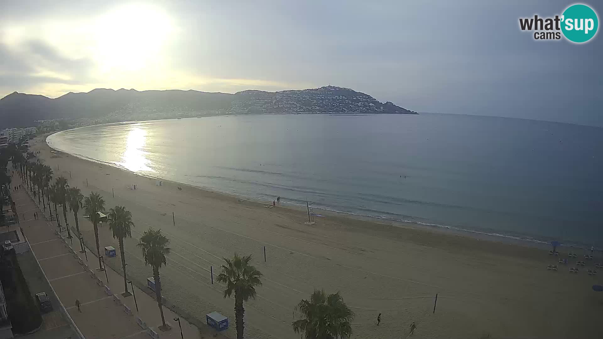 Live Roses Webcam Costa Brava beach view from MonteCarlo Hotel