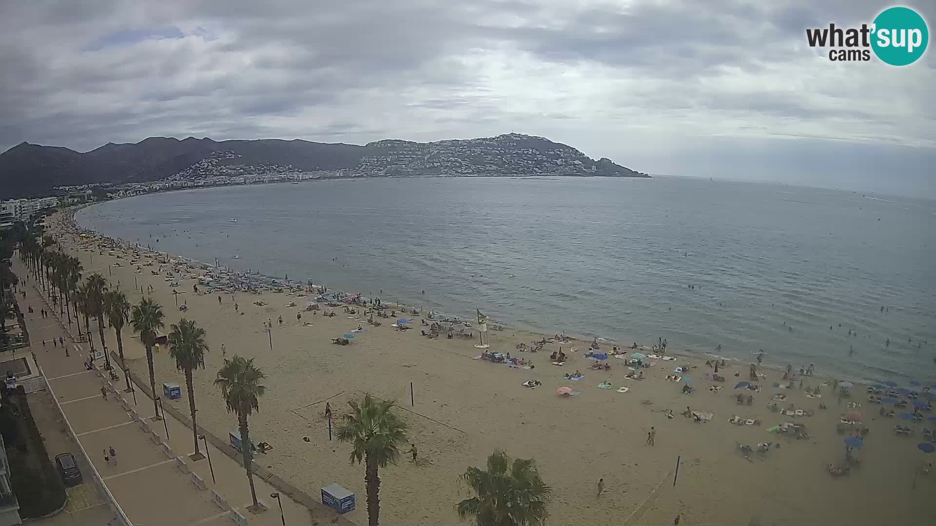 Live Roses Webcam Costa Brava beach view from MonteCarlo Hotel