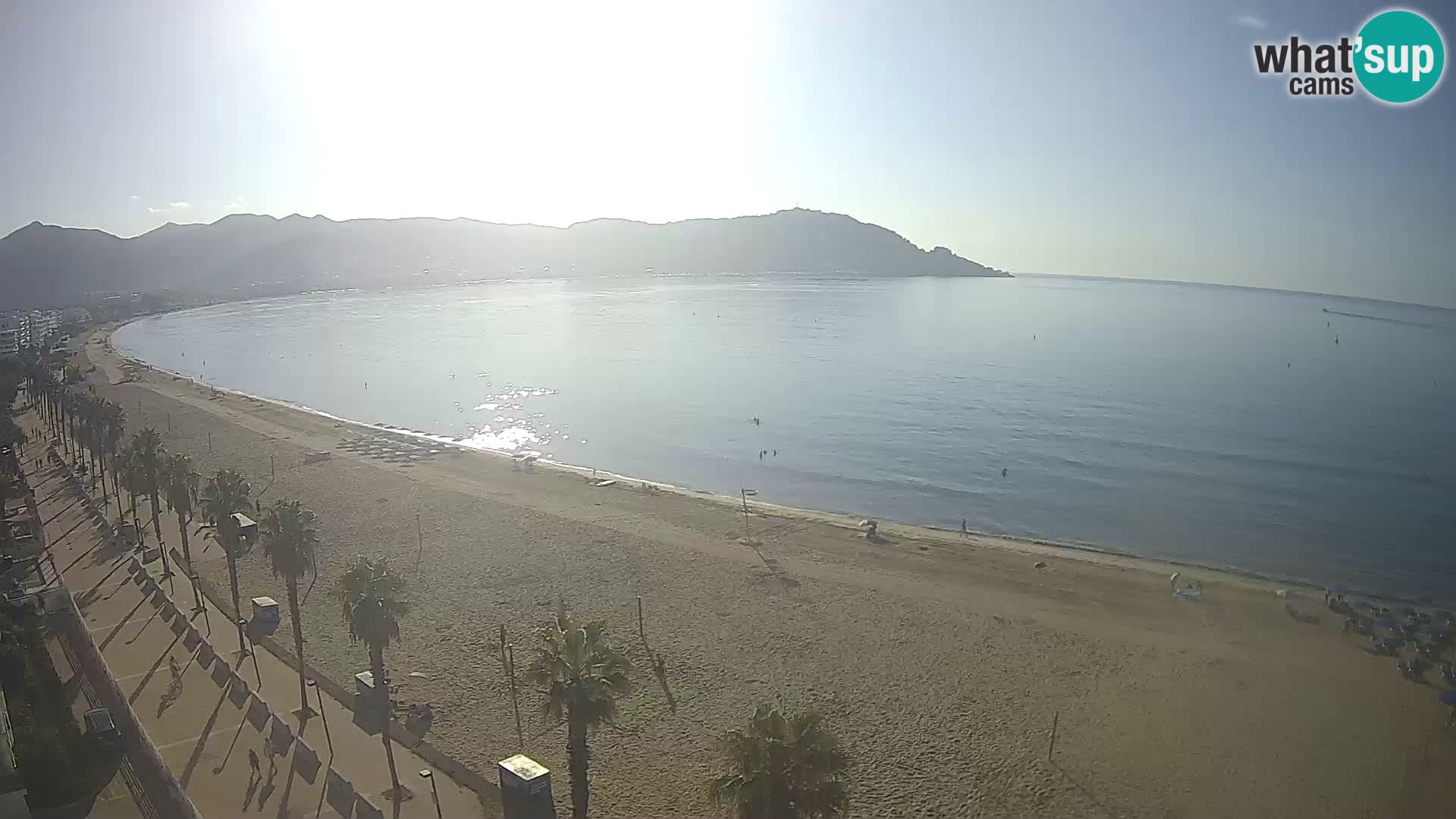 Live Roses Webcam Costa Brava beach view from MonteCarlo Hotel