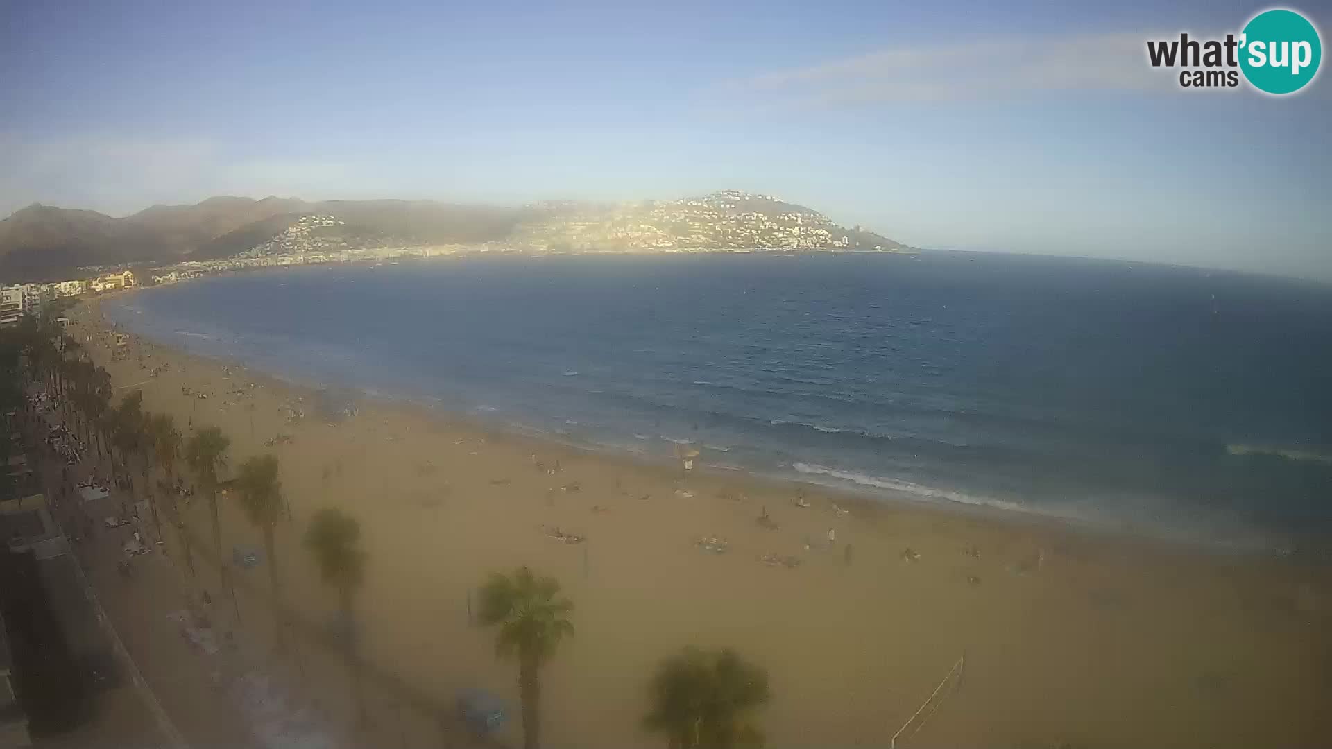 Live Roses Webcam Costa Brava beach view from MonteCarlo Hotel