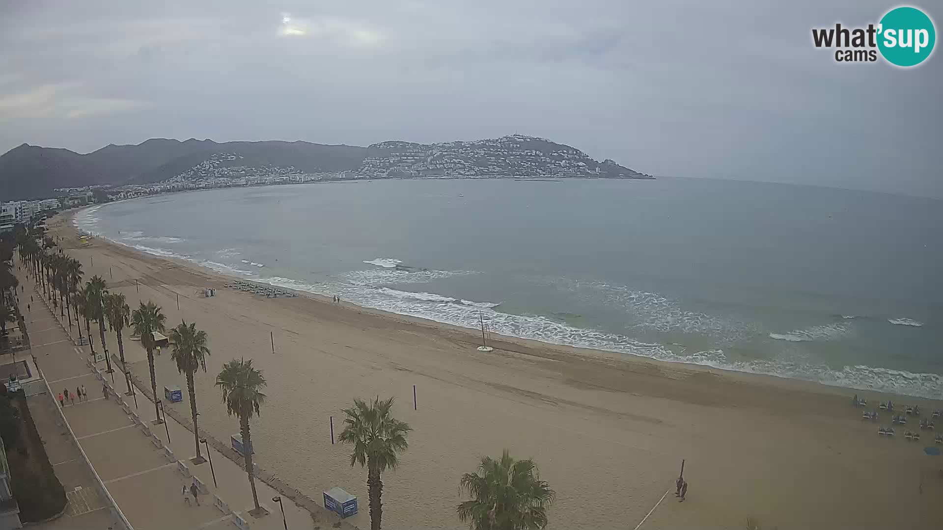 Live Roses Webcam Costa Brava beach view from MonteCarlo Hotel