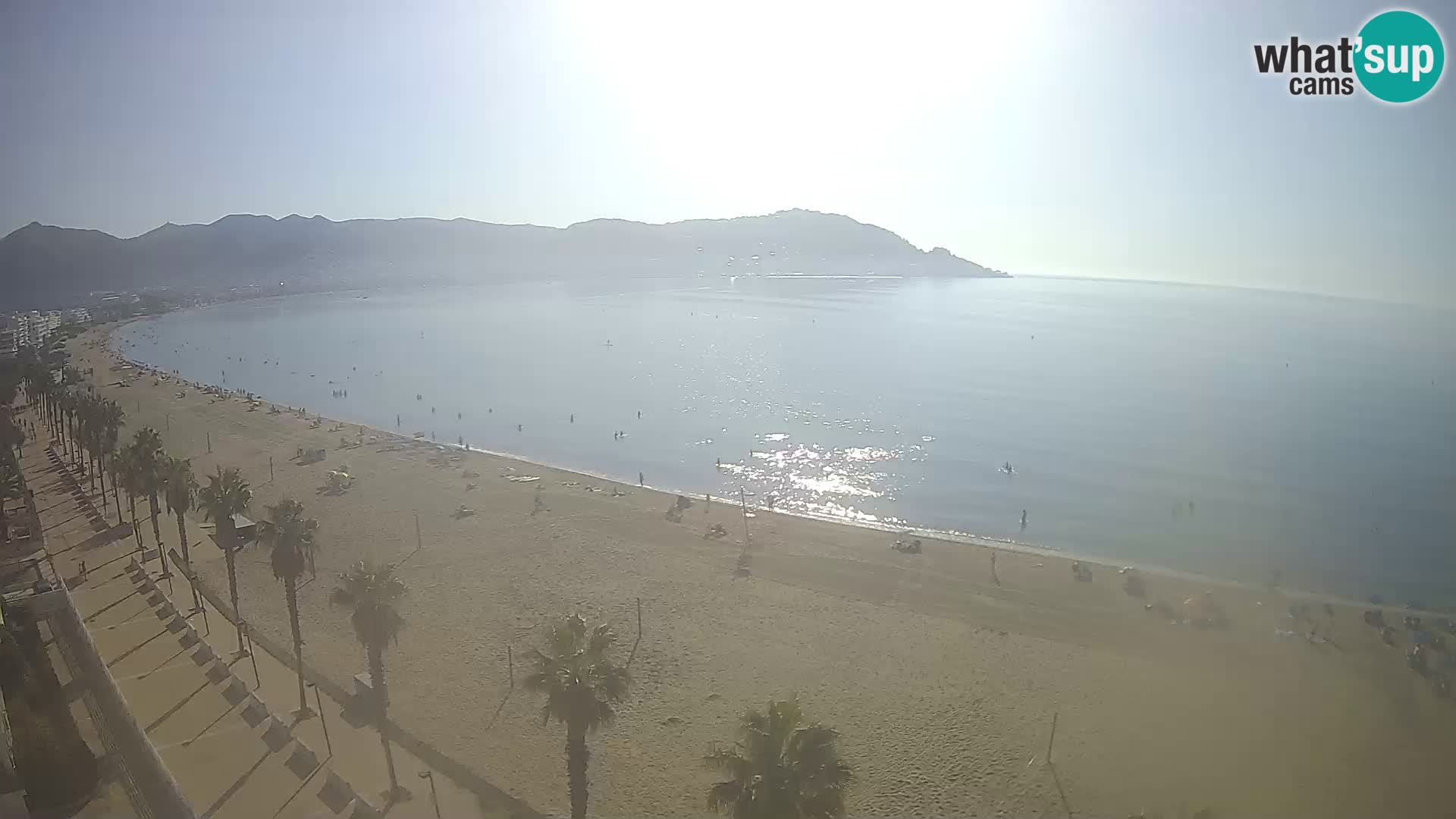 Live Roses Webcam Costa Brava beach view from MonteCarlo Hotel