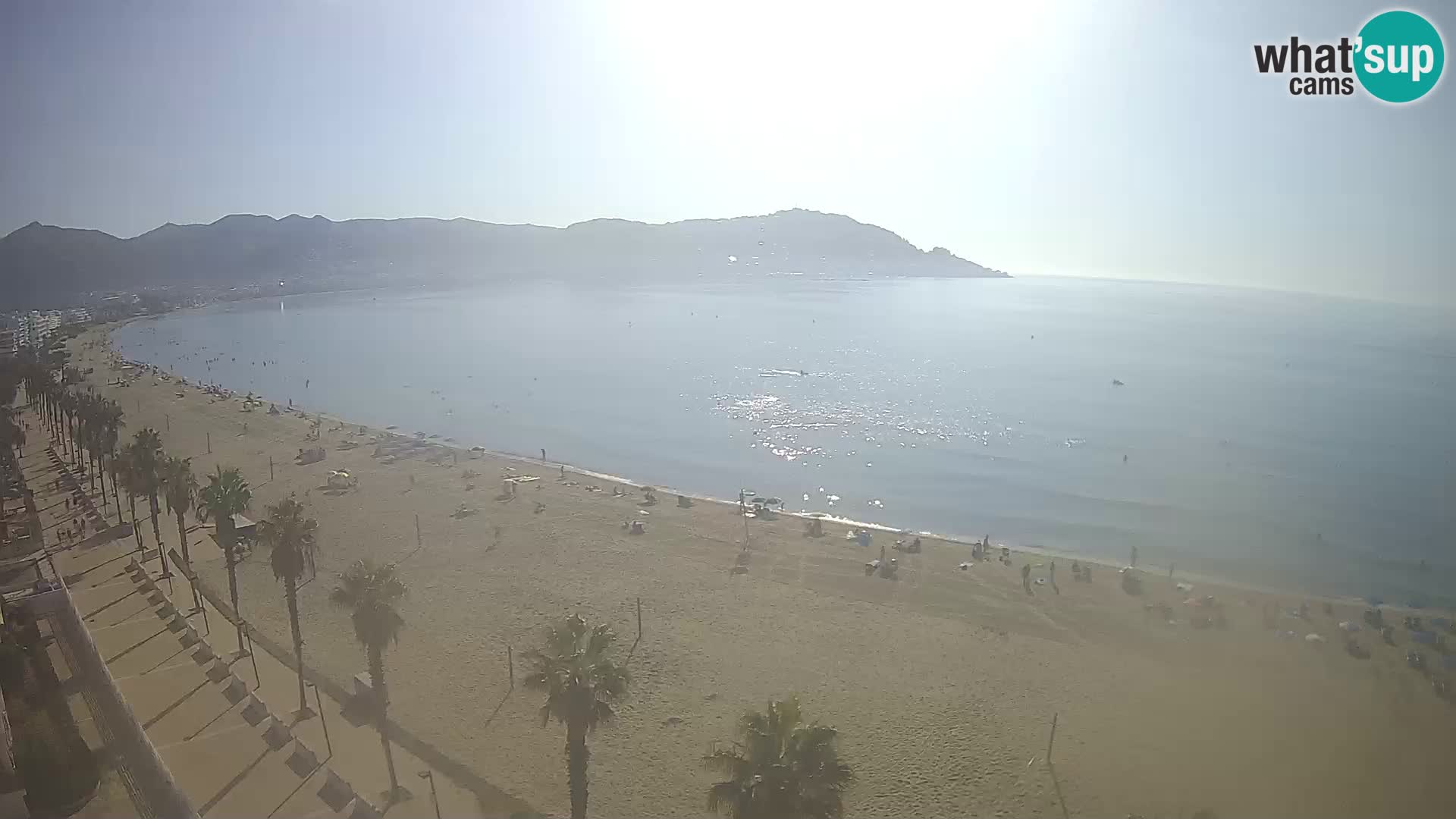 Live Roses Webcam Costa Brava beach view from MonteCarlo Hotel