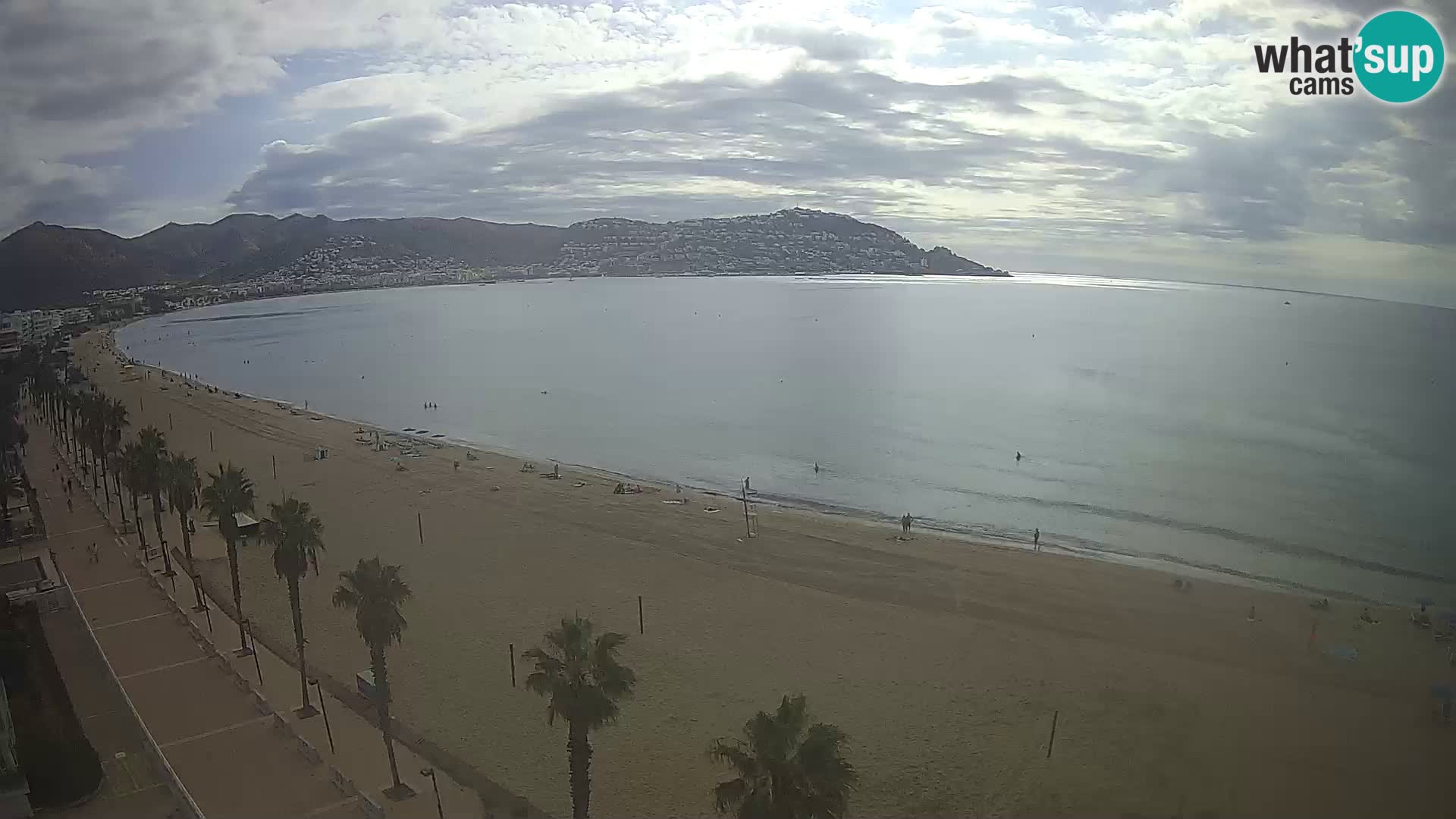Live Roses Webcam Costa Brava beach view from MonteCarlo Hotel