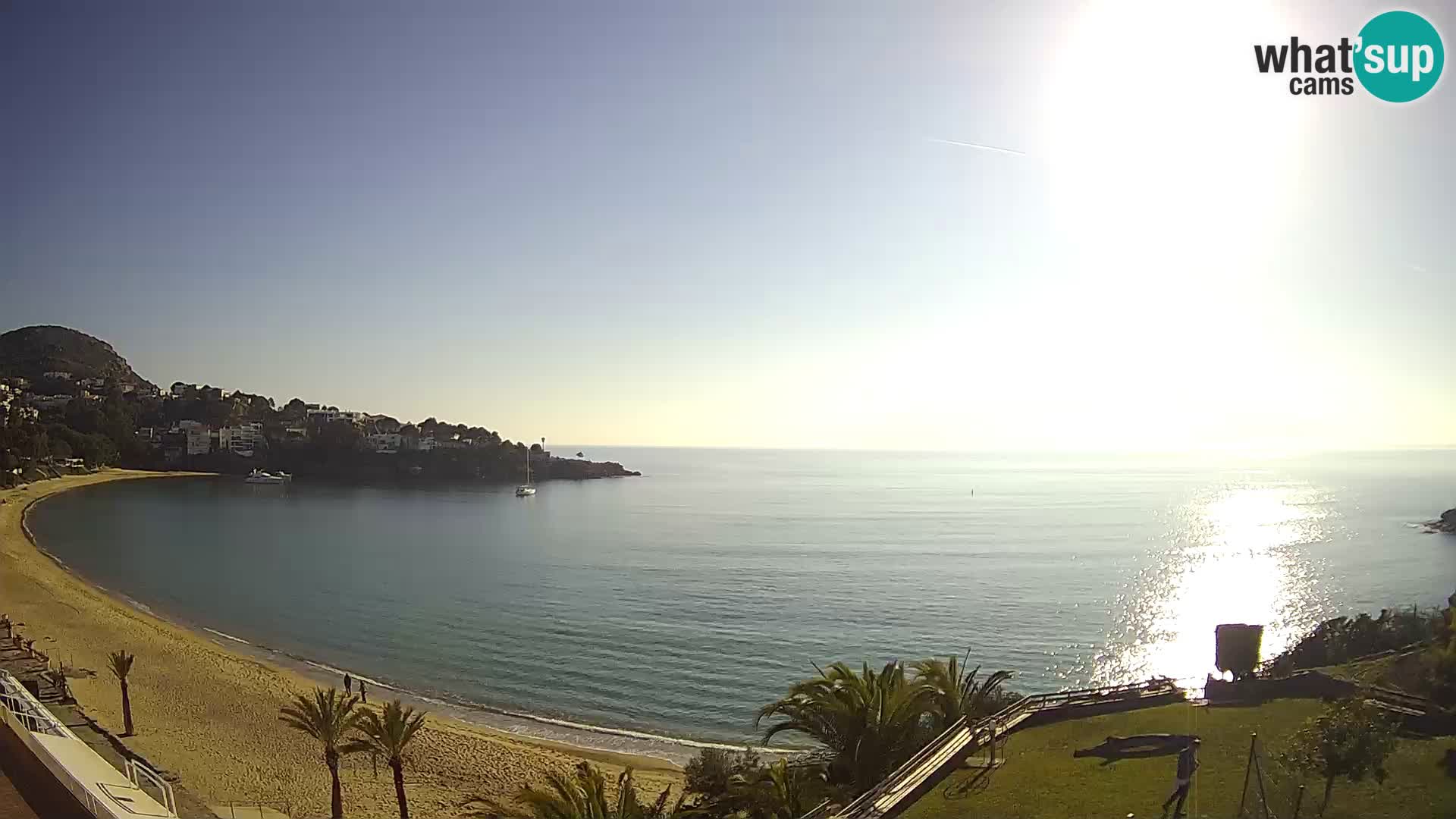 Plaža de l’Almadrava Spletna kamera Roses – Costa Brava – Španija