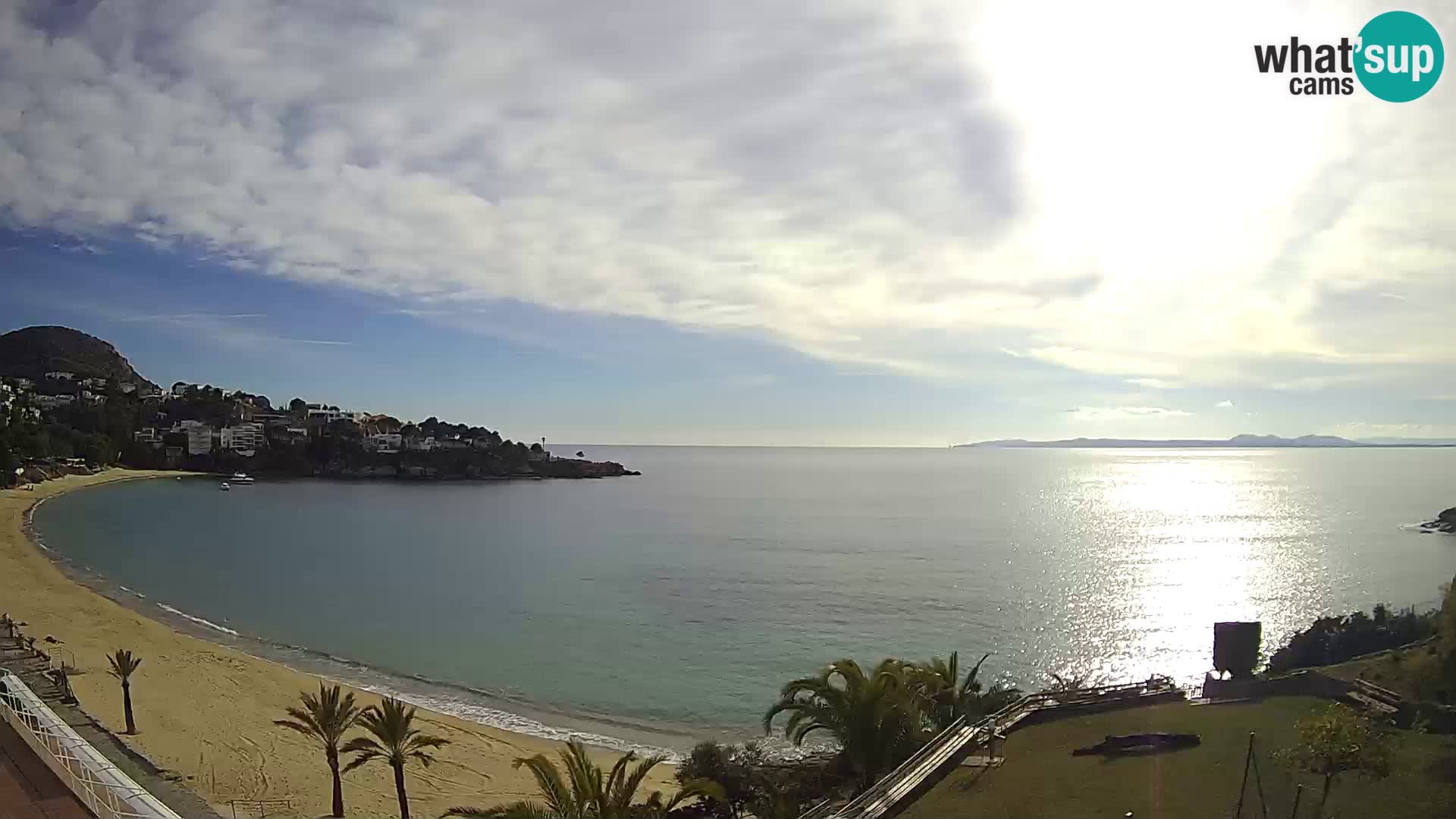 Plaža de l’Almadrava Spletna kamera Roses – Costa Brava – Španija