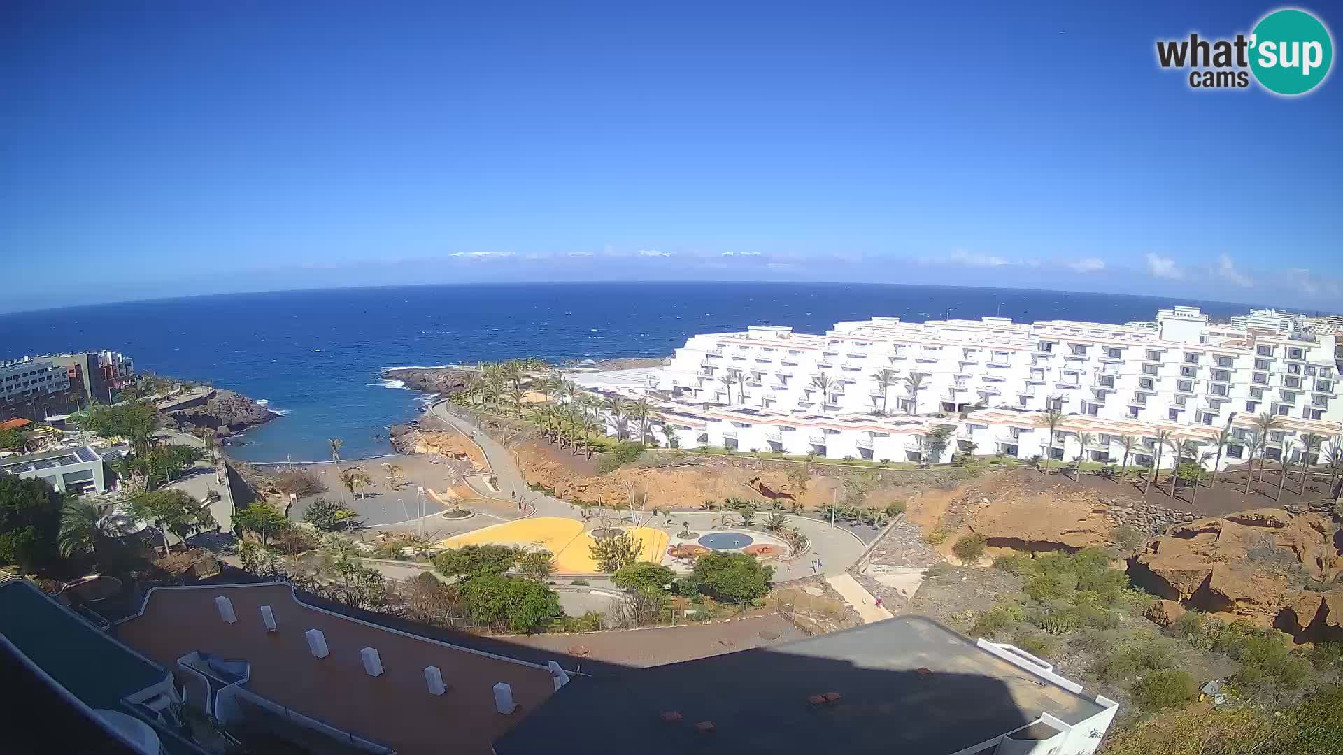 Spletna kamera v živo Las Galgas plaža – Playa Paraiso – otok La Gomera – Costa Adeje – Tenerife