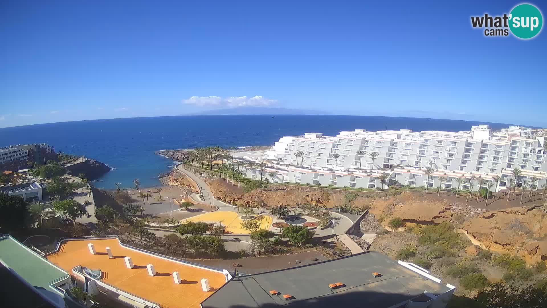 Live webcam Playa de Las Galgas – Playa Paraiso – La Gomera island – Adeje – Tenerife