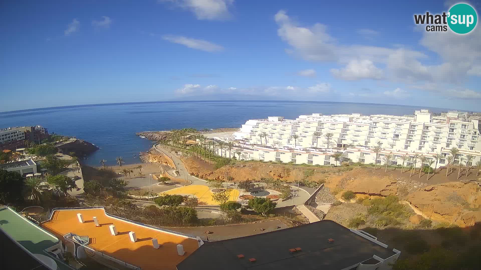 Live webcam Playa de Las Galgas – Playa Paraiso – La Gomera island – Adeje – Tenerife