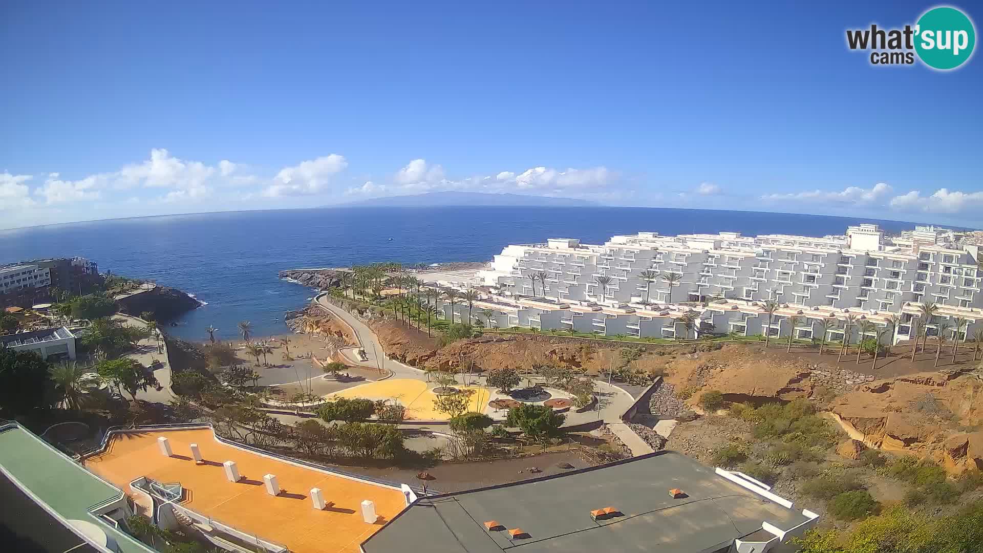 Live webcam Playa de Las Galgas – Playa Paraiso – La Gomera island – Adeje – Tenerife