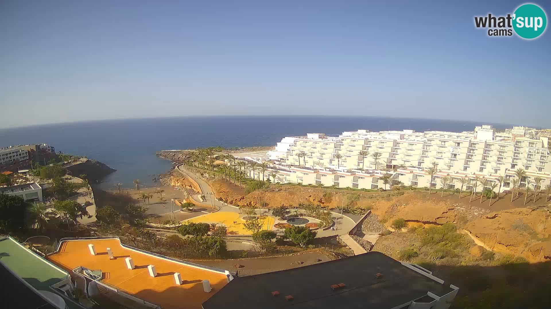 Spletna kamera v živo Las Galgas plaža – Playa Paraiso – otok La Gomera – Costa Adeje – Tenerife